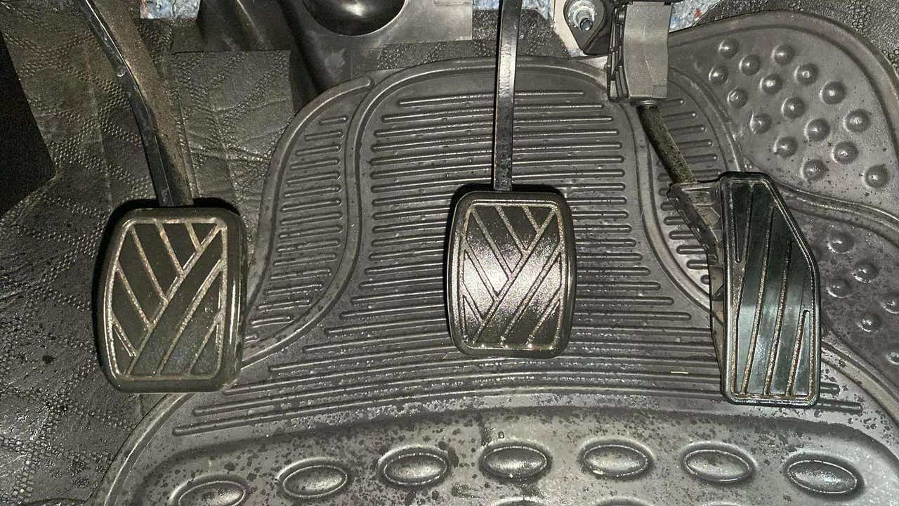 Pedal area of a Maruti Suzuki FRONX