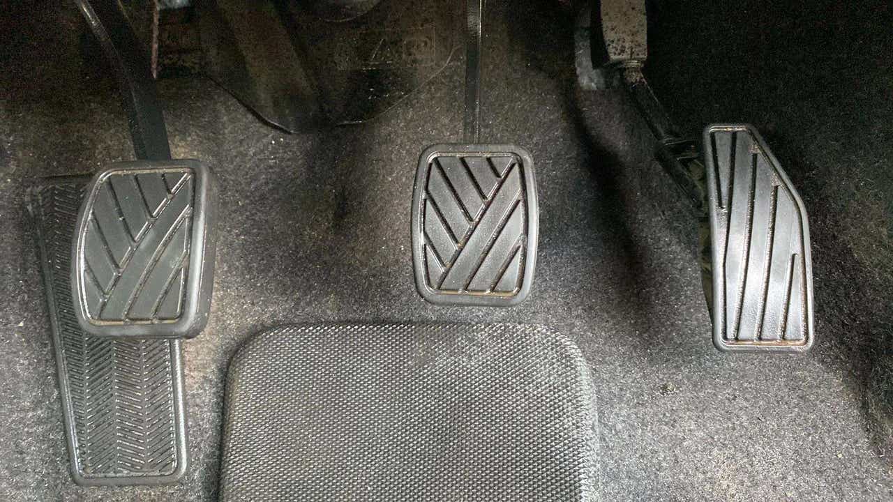 Foot pedals of a Maruti Suzuki FRONX