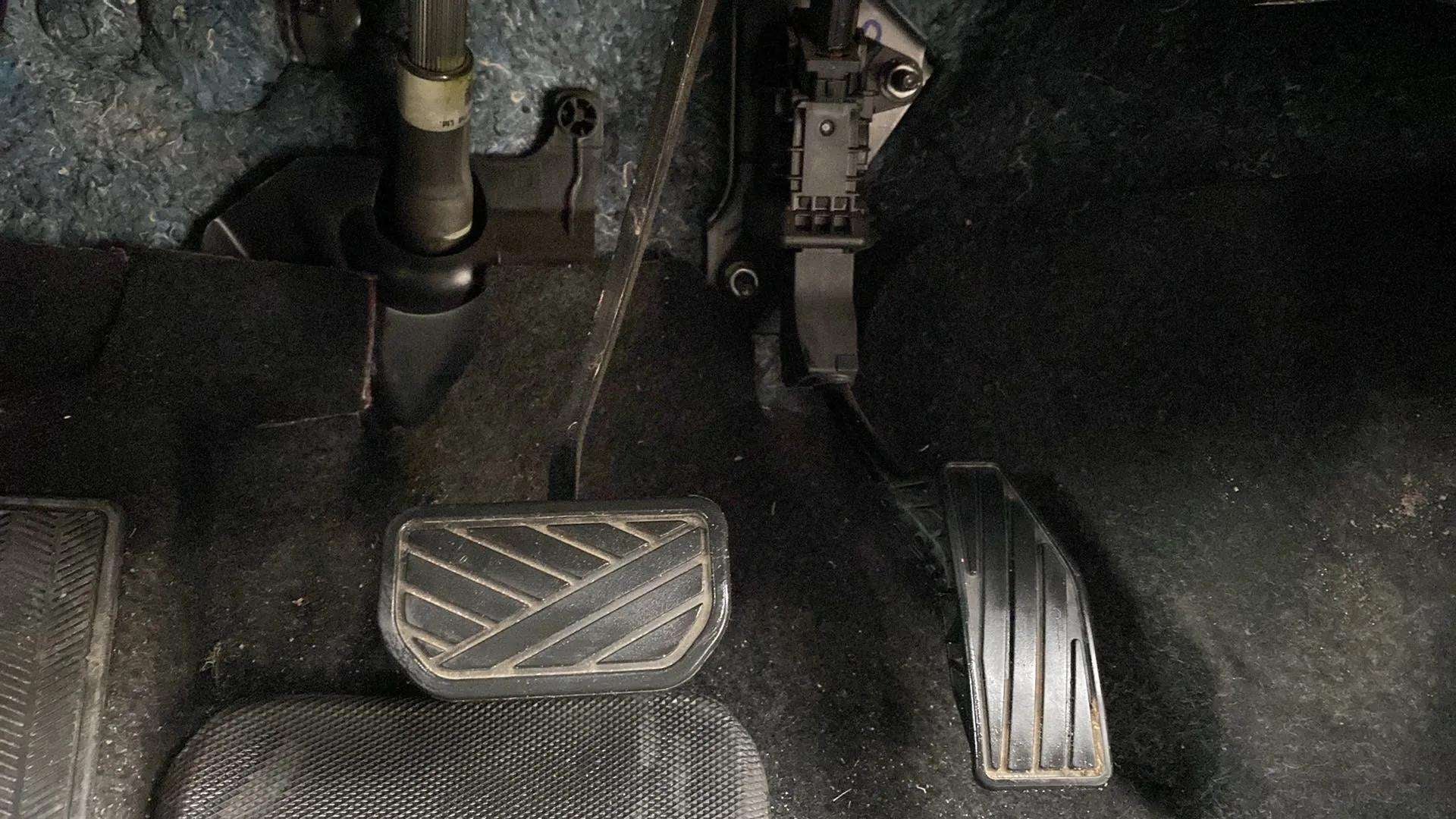 Footwell view of a Maruti Suzuki FRONX