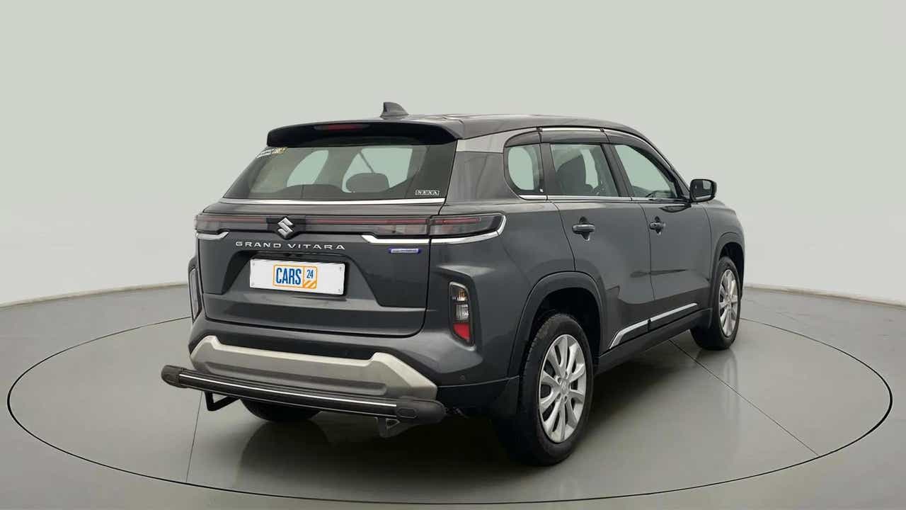 Rear three-quarter view of a Maruti Suzuki Grand Vitara