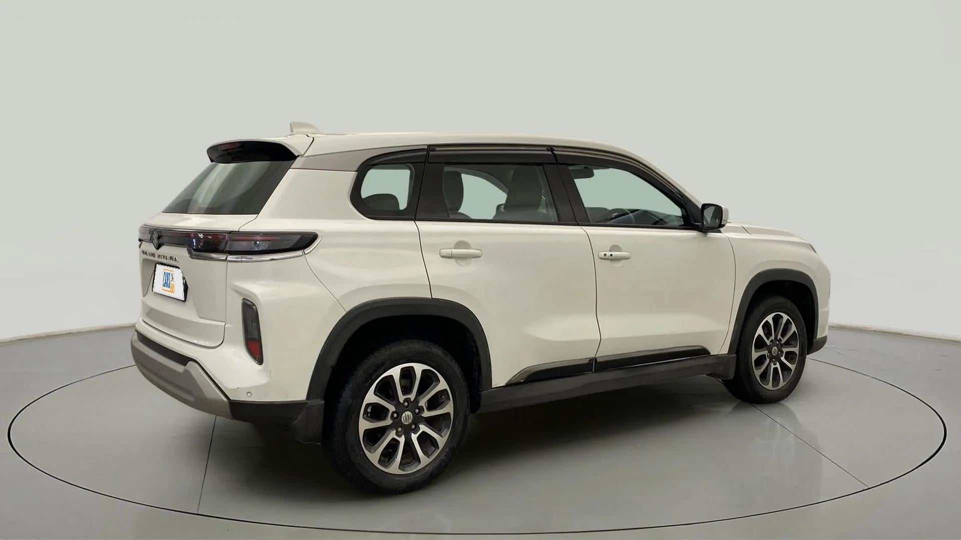 Rear three-quarter view of a Maruti Suzuki Grand Vitara