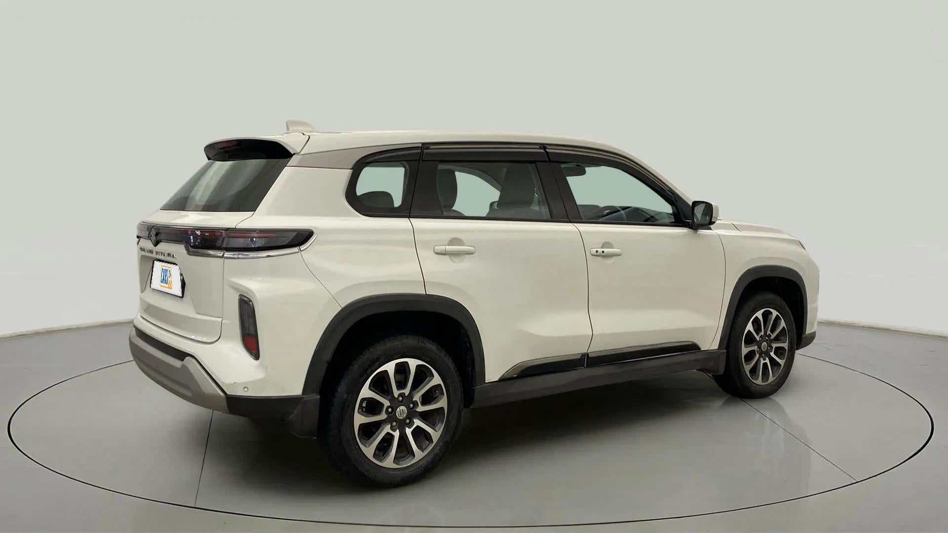 Rear three-quarter view of a Maruti Suzuki Grand Vitara