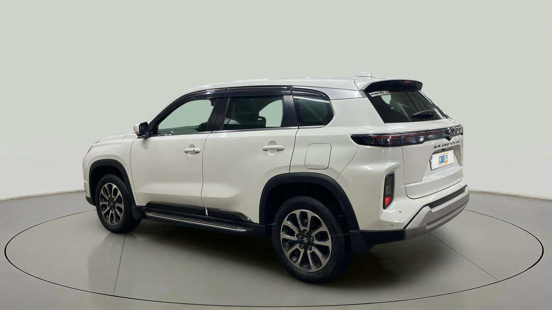 Rear three-quarter of a Maruti Suzuki Grand Vitara