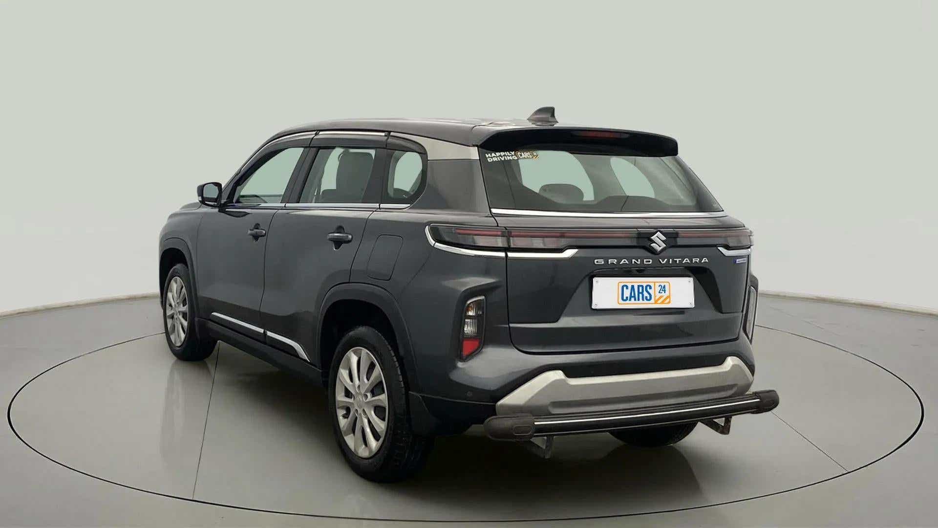 Rear three-quarter of a Maruti Suzuki Grand Vitara