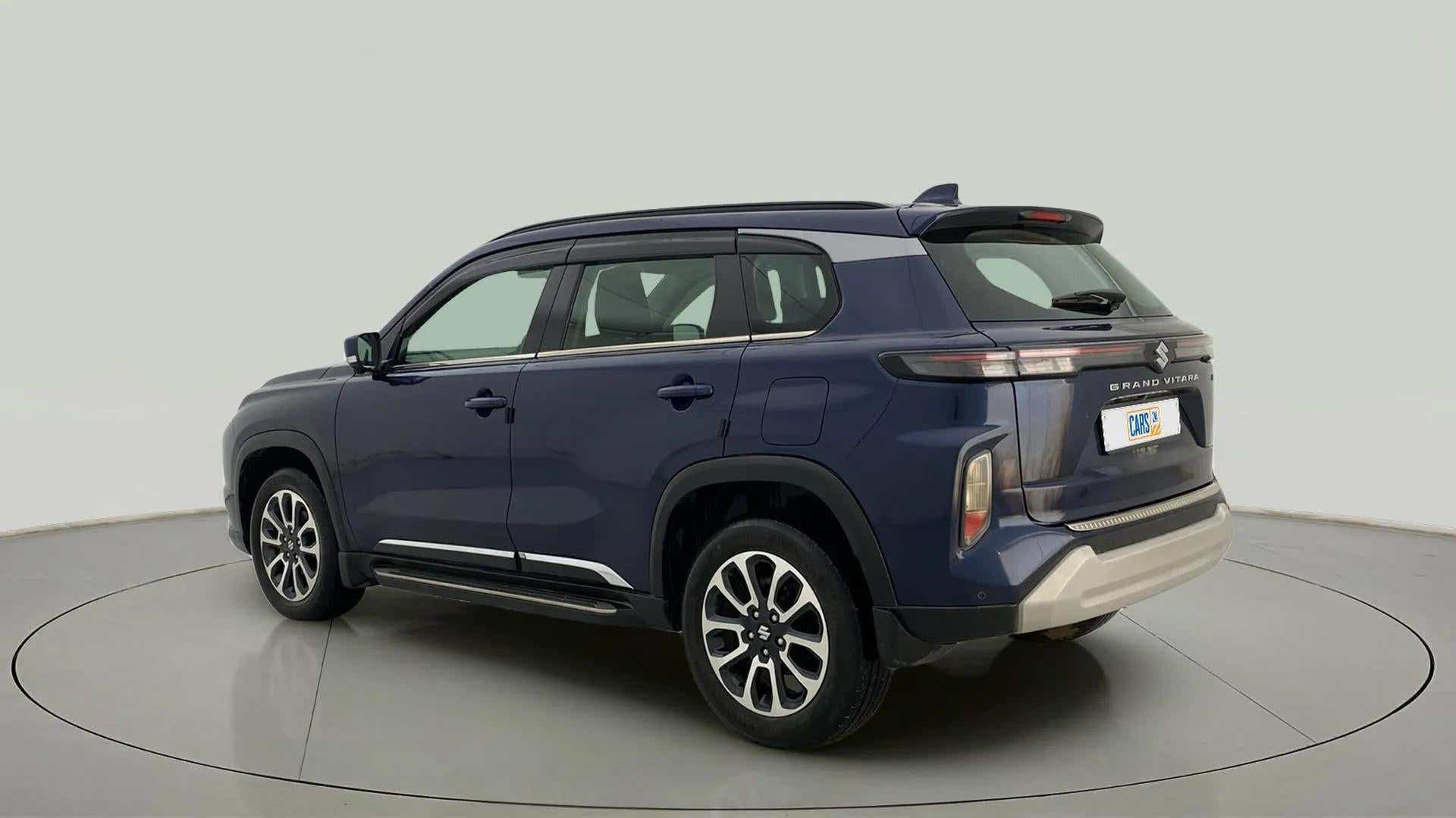 Rear three-quarter of a Maruti Suzuki Grand Vitara