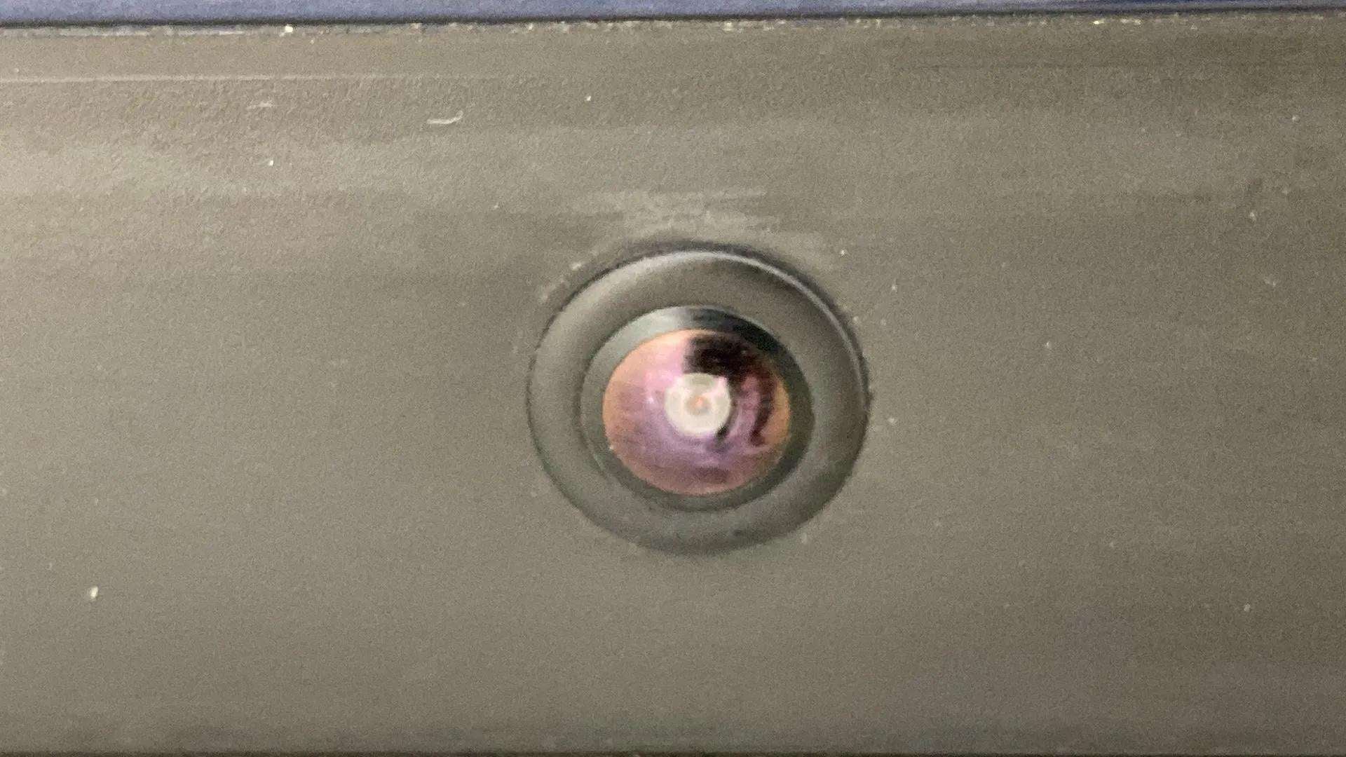 Close-up of a rear view camera of a Maruti Suzuki Grand Vitara