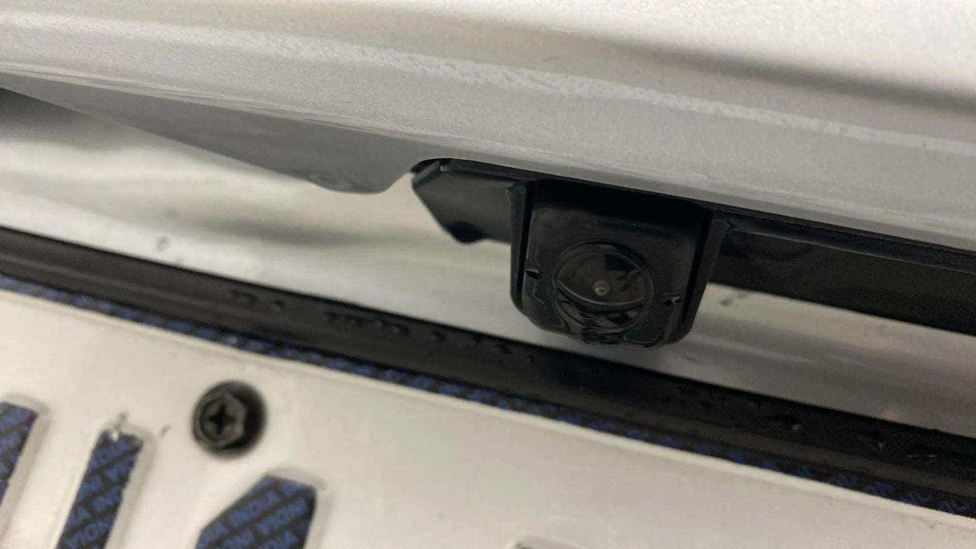 Close-up of the rear-view camera of a Maruti Suzuki Grand Vitara
