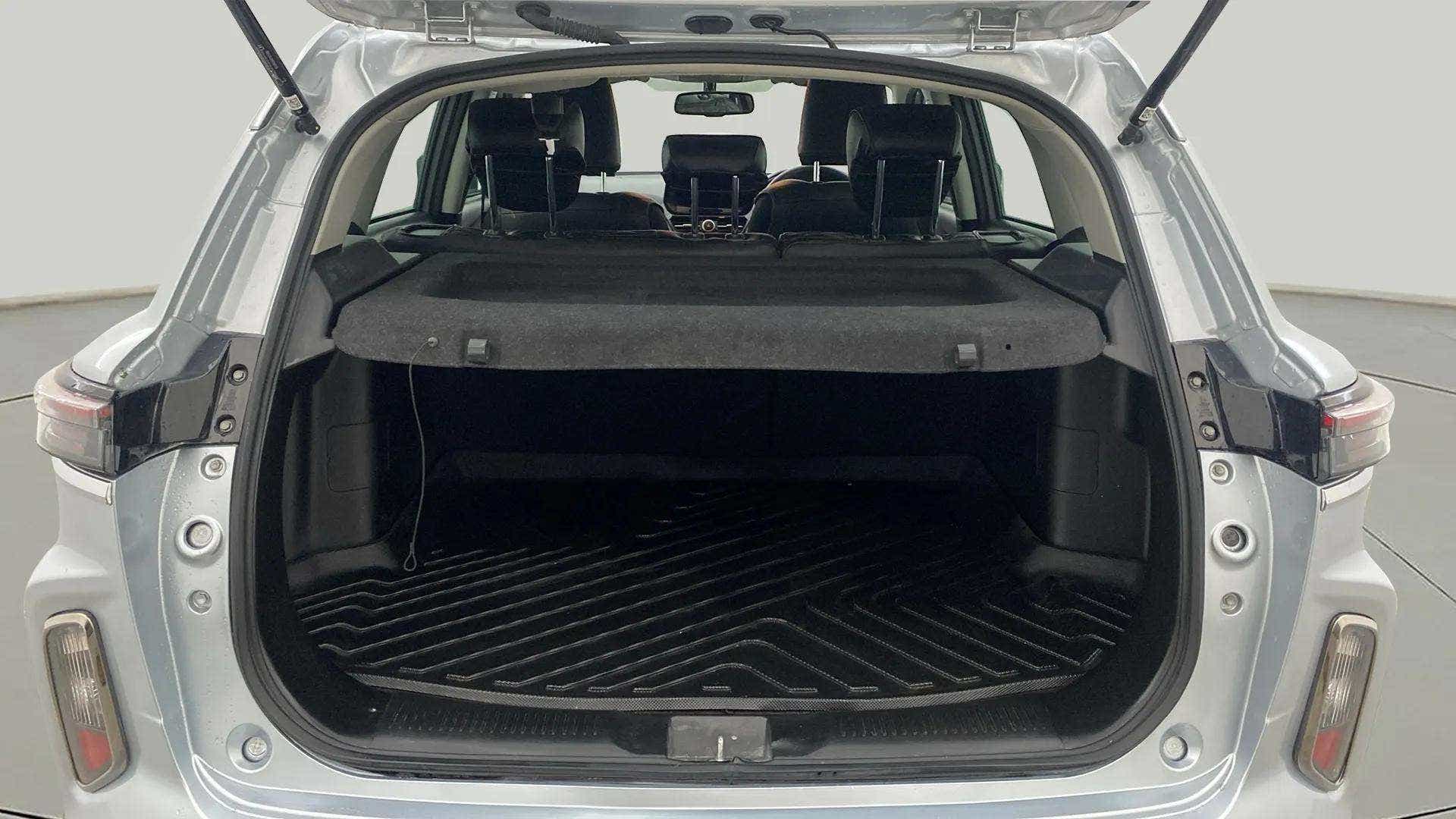 Boot space view of a splendid-silver Maruti Suzuki Grand Vitara