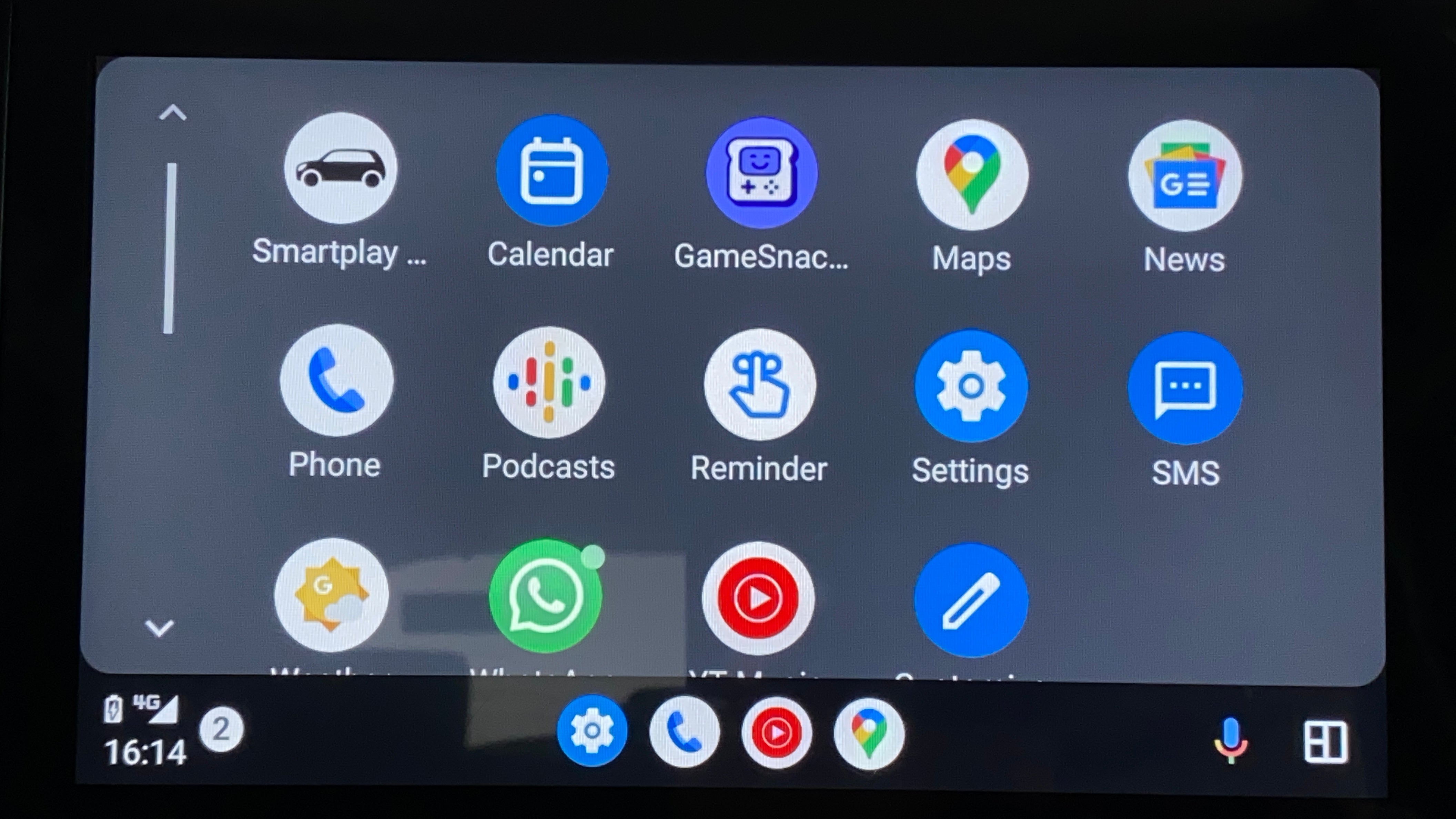 Infotainment screen display of a Maruti Suzuki Grand Vitara