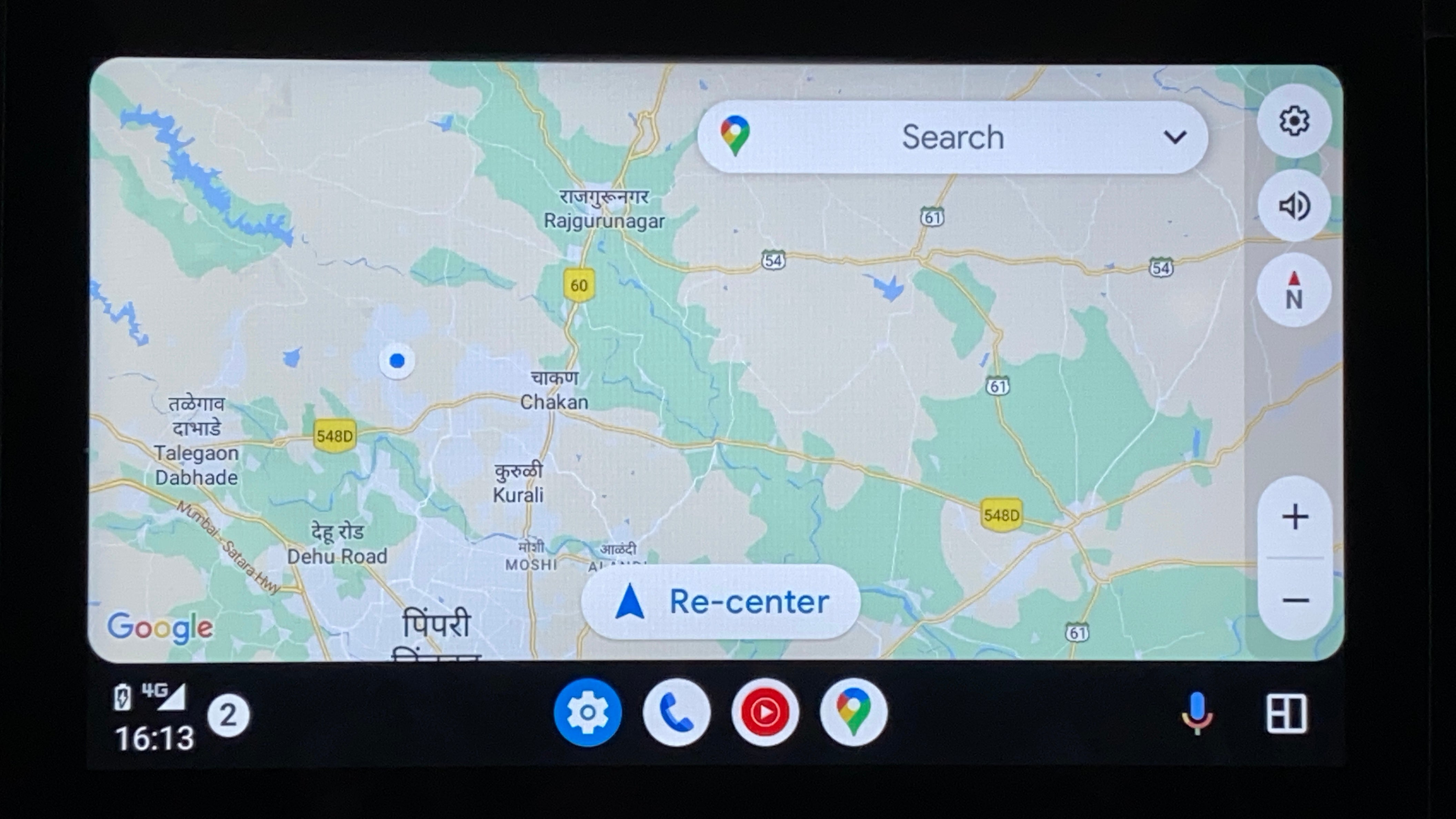 Navigation display screen of a Maruti Suzuki Grand Vitara