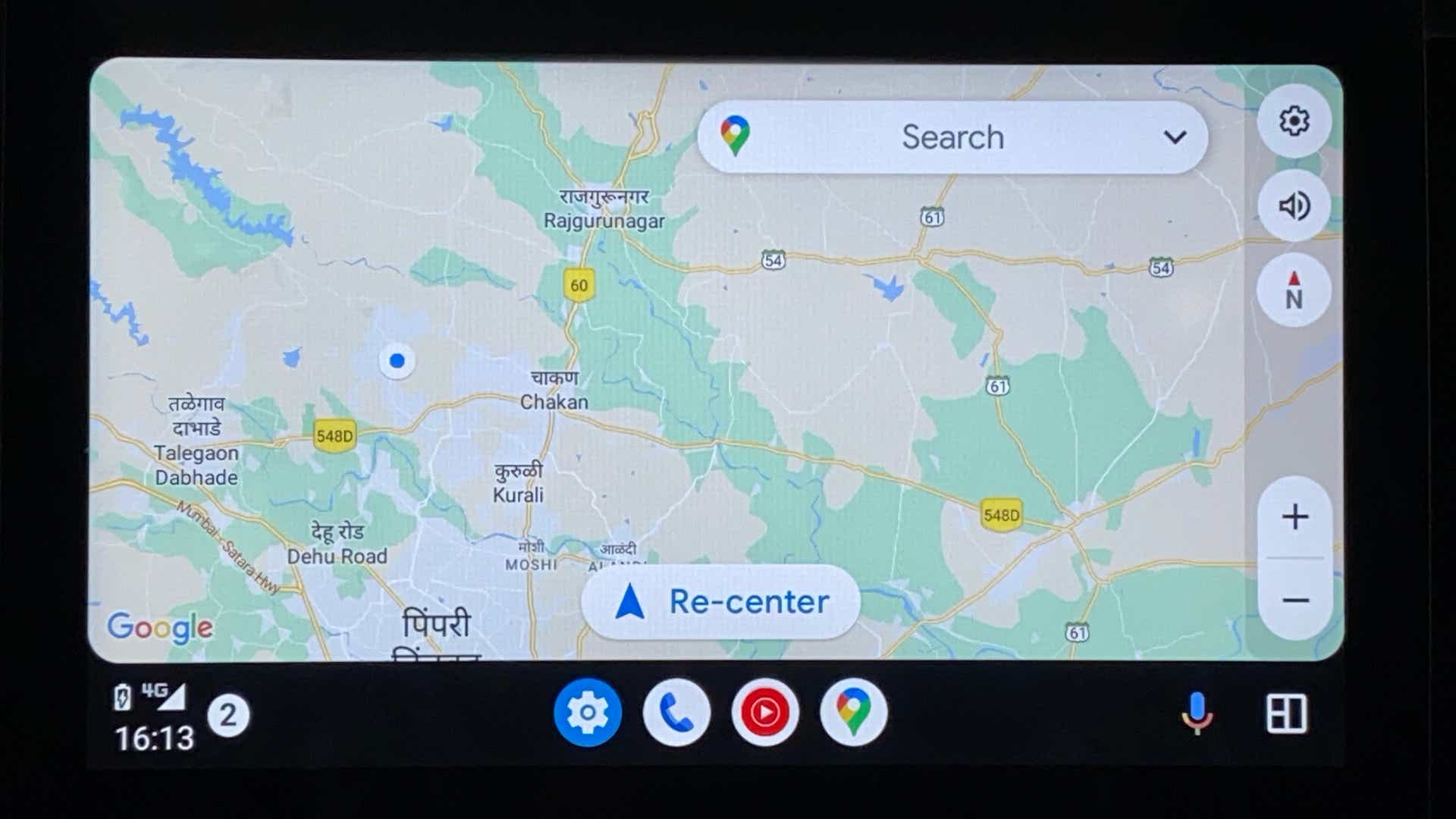 Navigation display screen of a Maruti Suzuki Grand Vitara