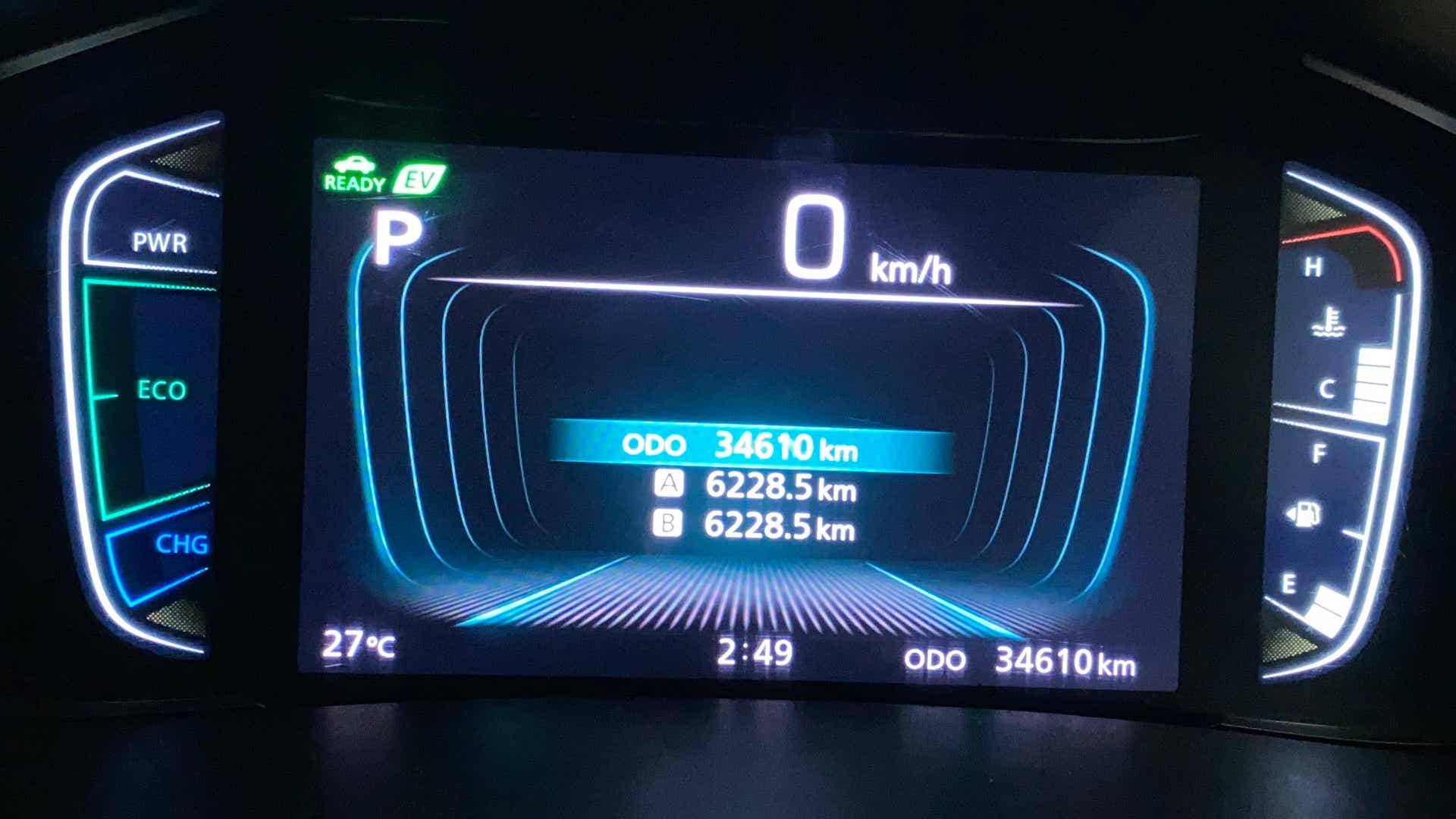 Instrument cluster display of a Maruti Suzuki Grand Vitara