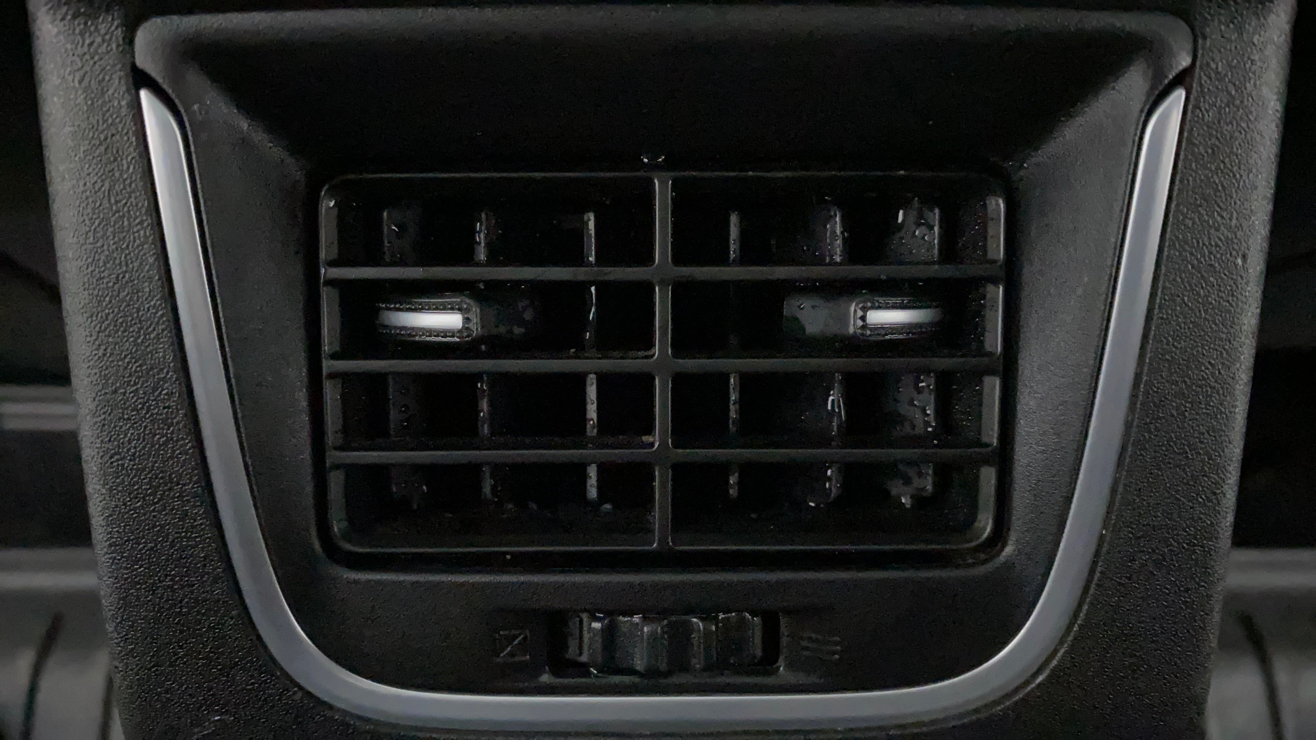 Close-up of air conditioning vent of a Maruti Suzuki Grand Vitara