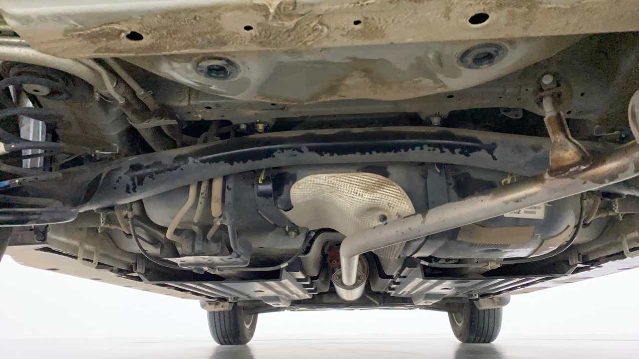 Undercarriage view of a Maruti Suzuki Grand Vitara