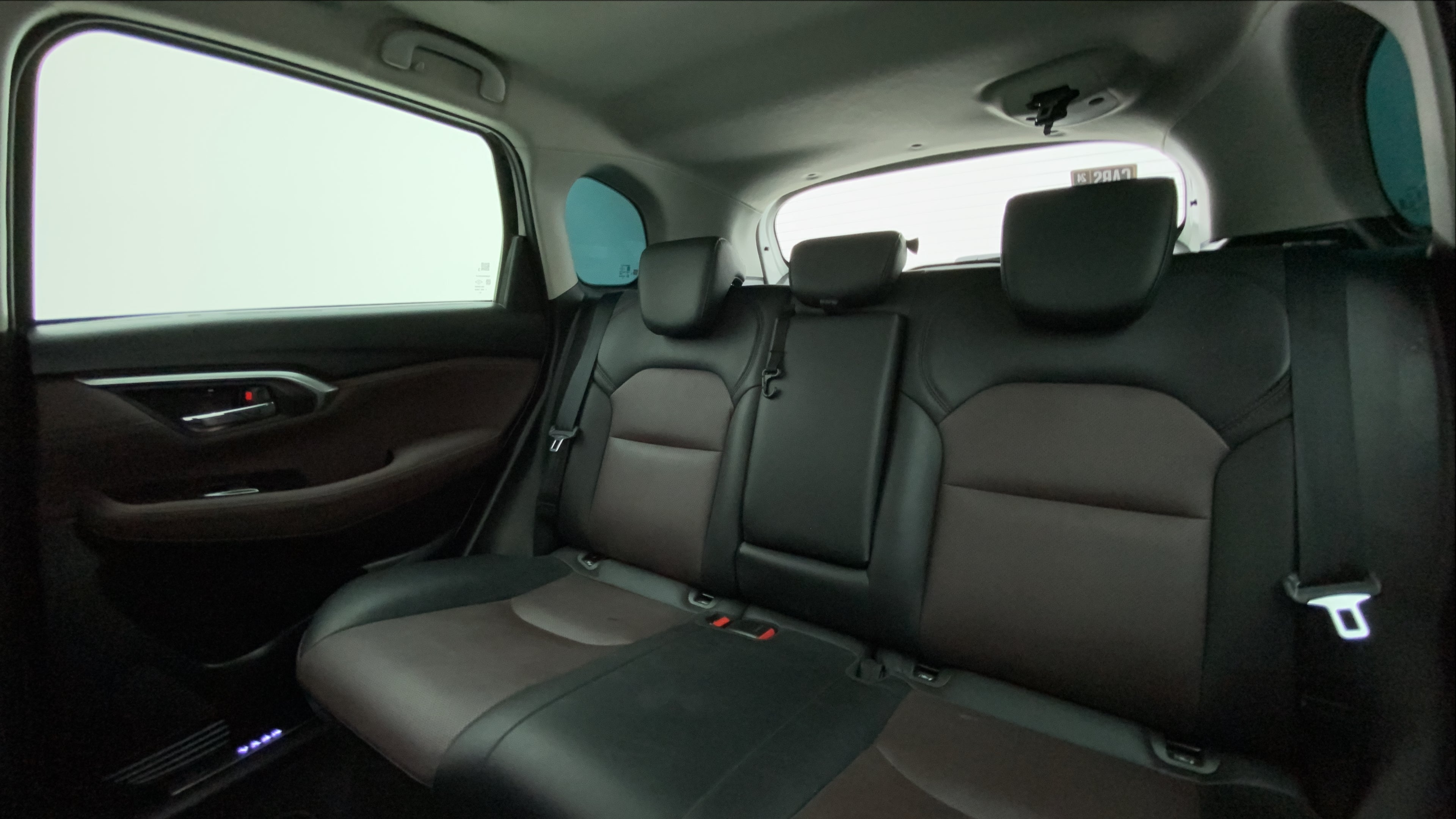 Rear seat view of a Maruti Suzuki Grand Vitara
