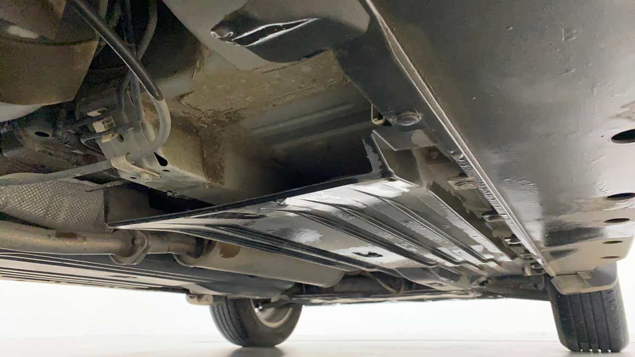 Undercarriage view of a Maruti Suzuki Grand Vitara