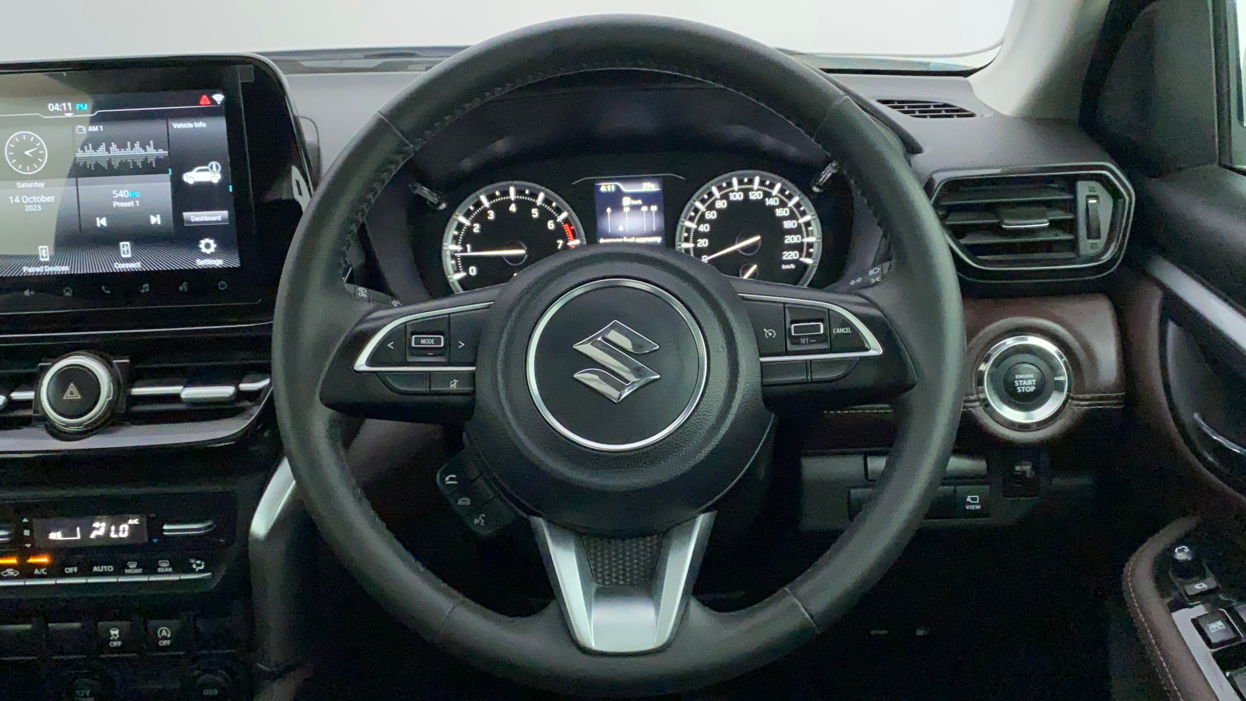 Interior dashboard of a Maruti Suzuki Grand Vitara