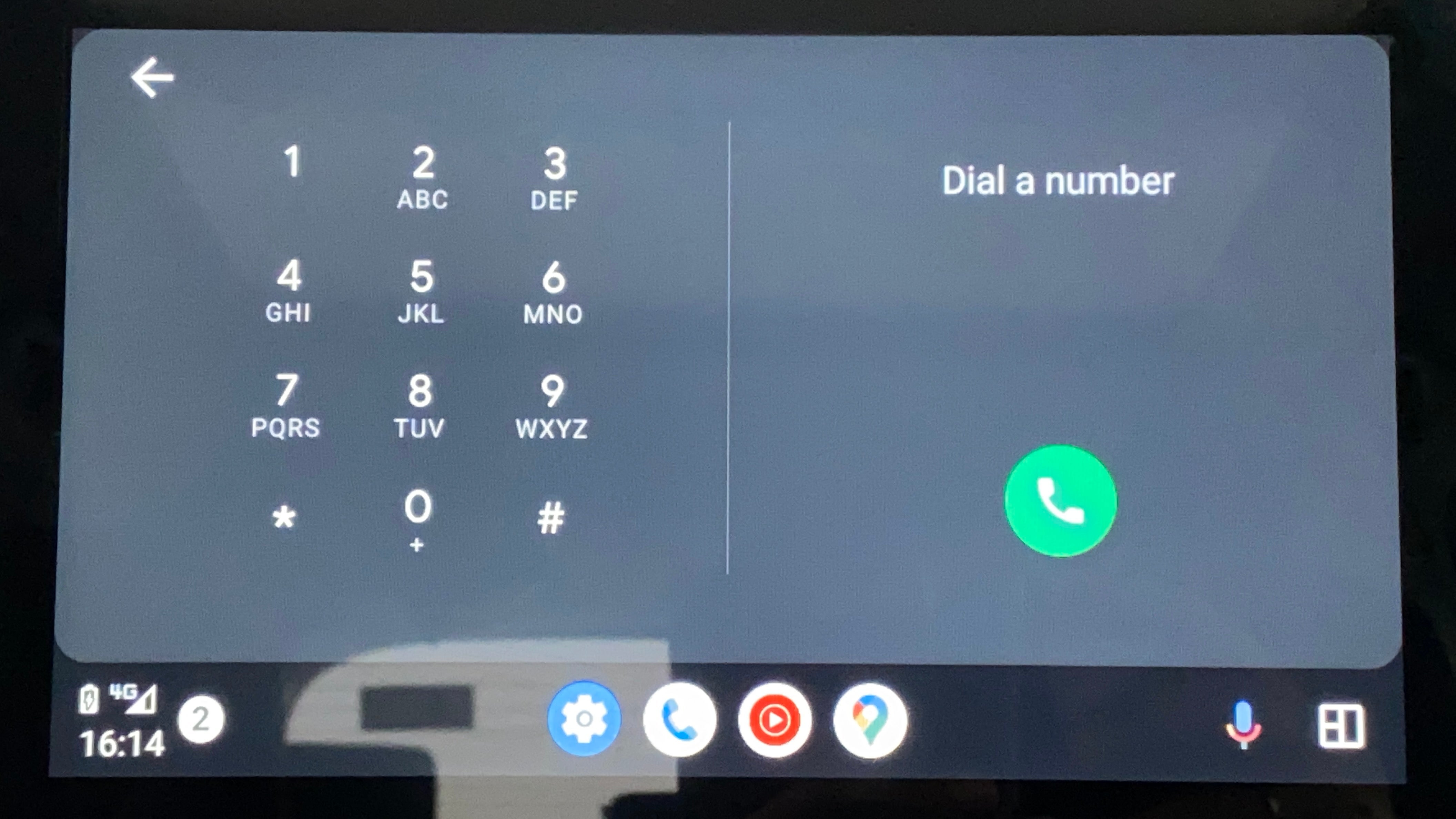 Dial pad interface of a Maruti Suzuki Grand Vitara