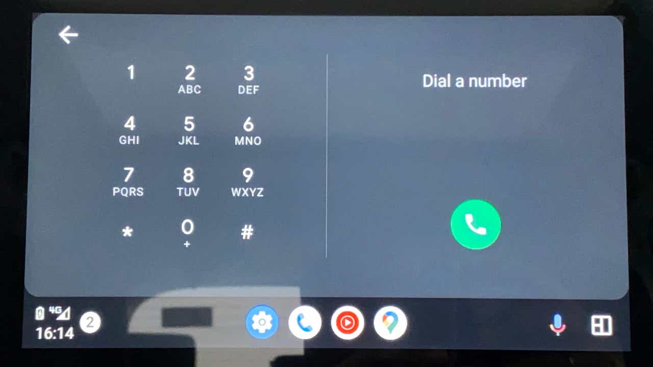 Dial pad interface of a Maruti Suzuki Grand Vitara