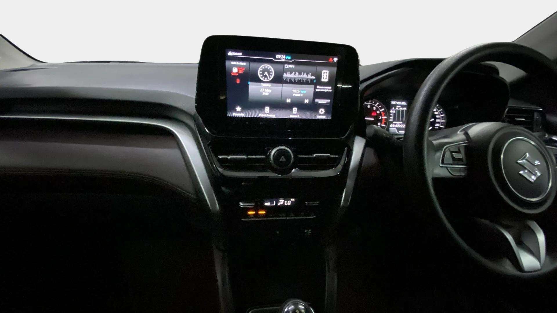 Dashboard and infotainment system of a Maruti Suzuki Grand Vitara