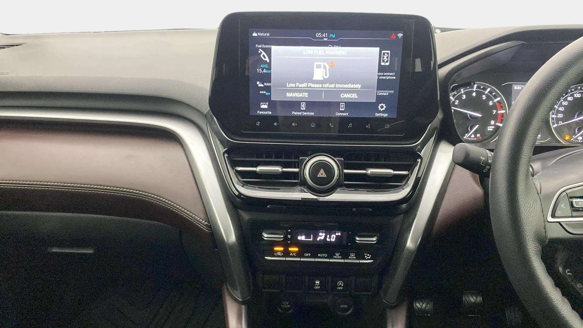 Interior dashboard of a Maruti Suzuki Grand Vitara