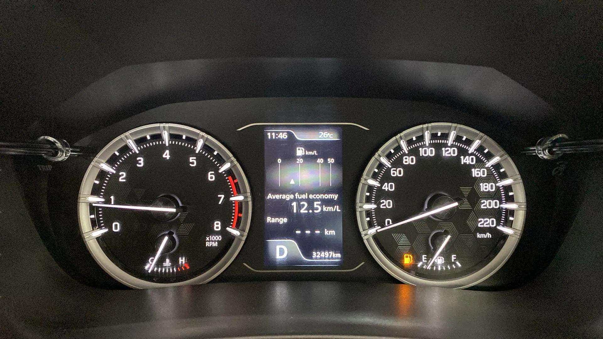 Instrument cluster of a Maruti Suzuki Grand Vitara