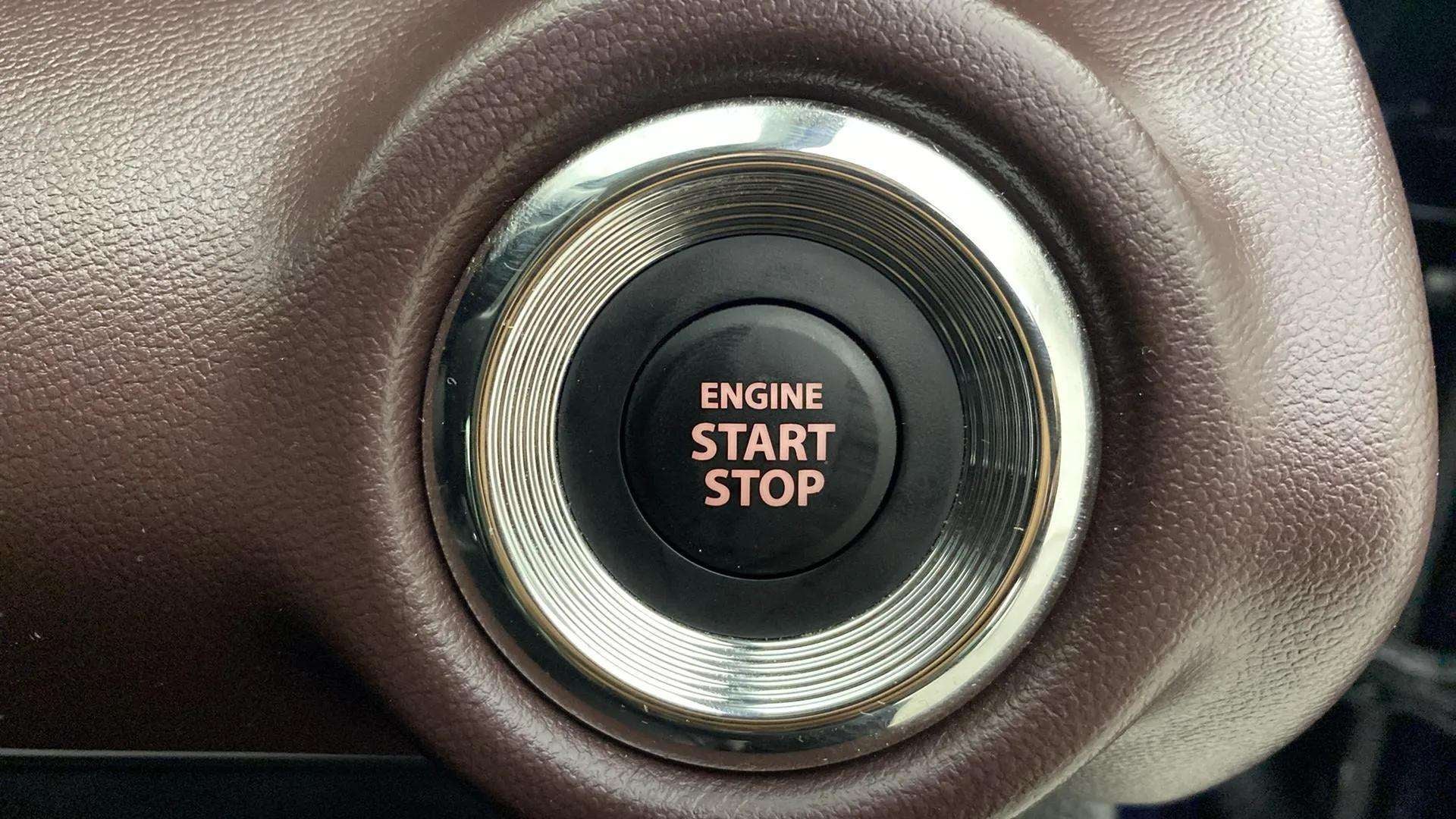 Engine start stop button of a Maruti Suzuki Grand Vitara