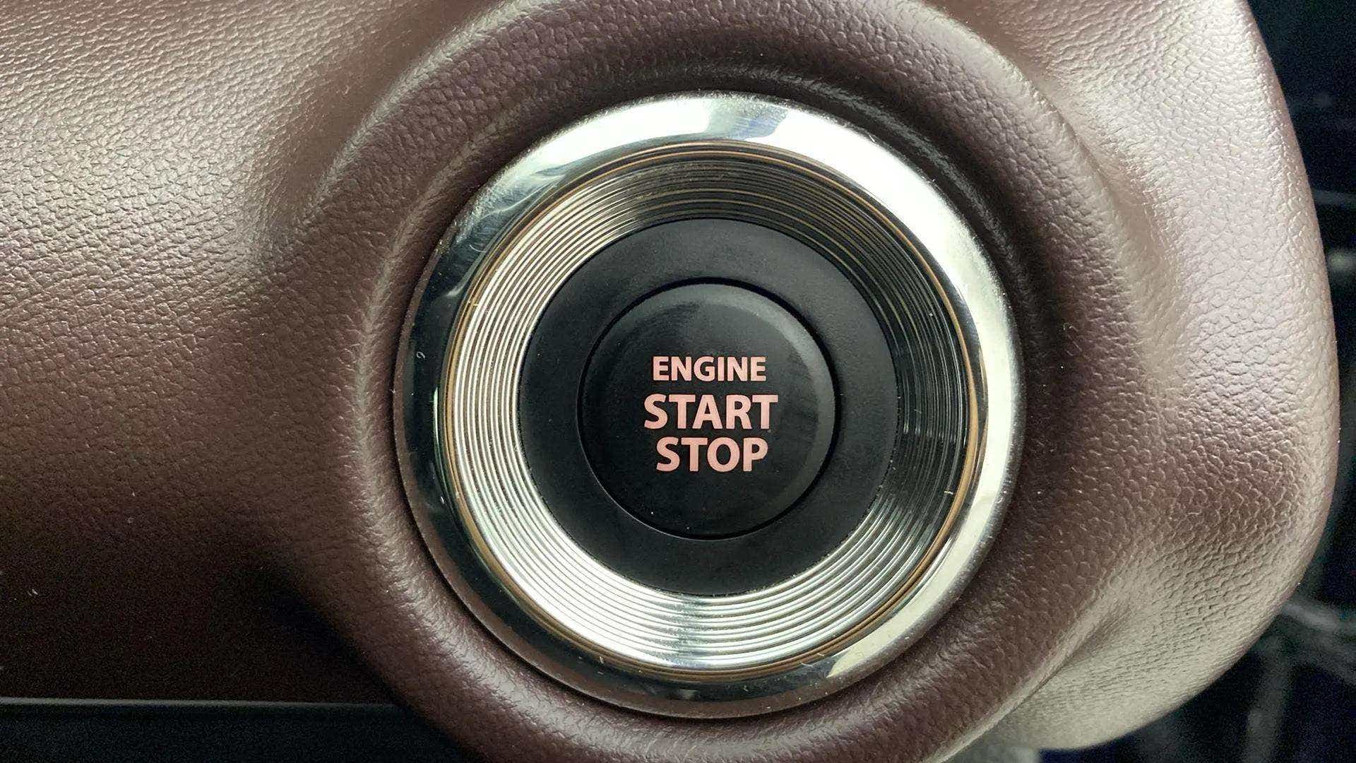 Engine start stop button of a Maruti Suzuki Grand Vitara