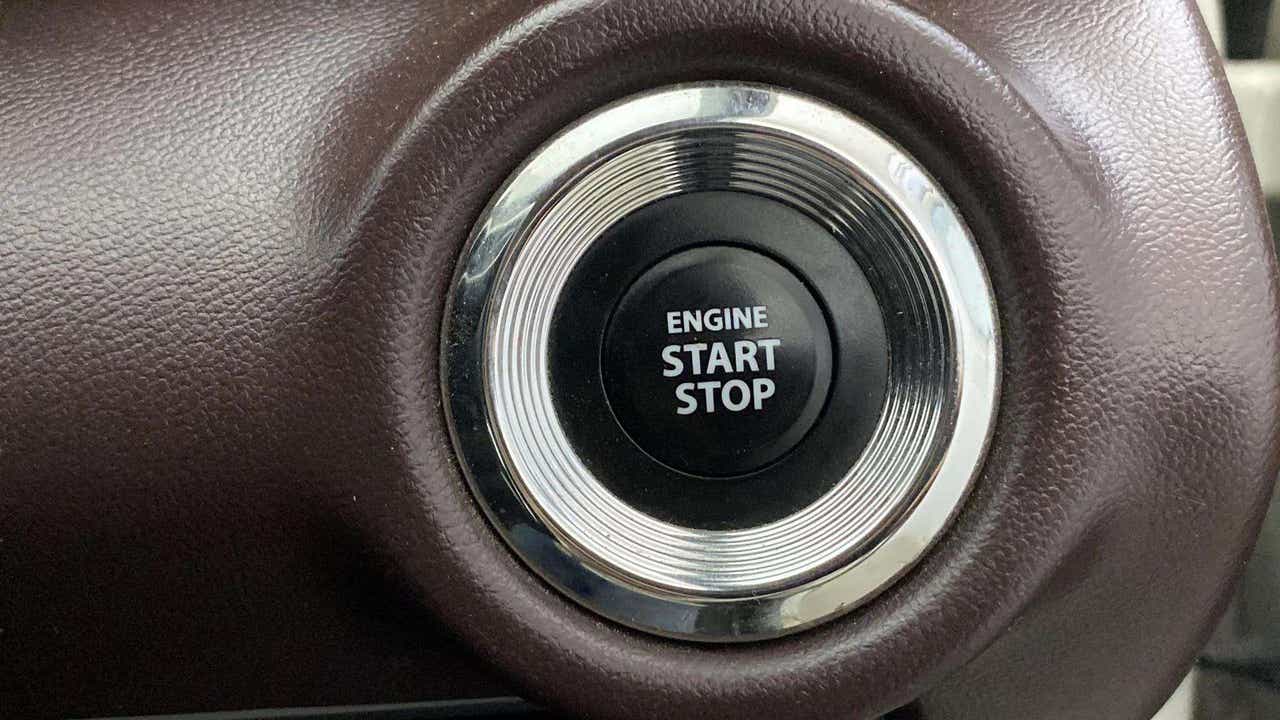Engine start stop button of a Maruti Suzuki Grand Vitara