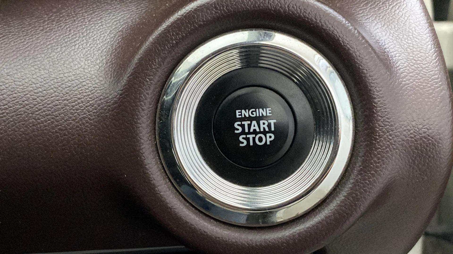 Engine start stop button of a Maruti Suzuki Grand Vitara