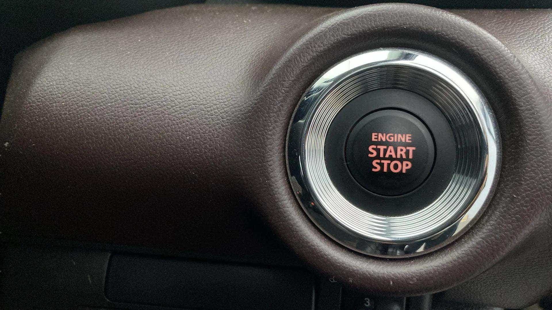 Engine start stop button of a Maruti Suzuki Grand Vitara