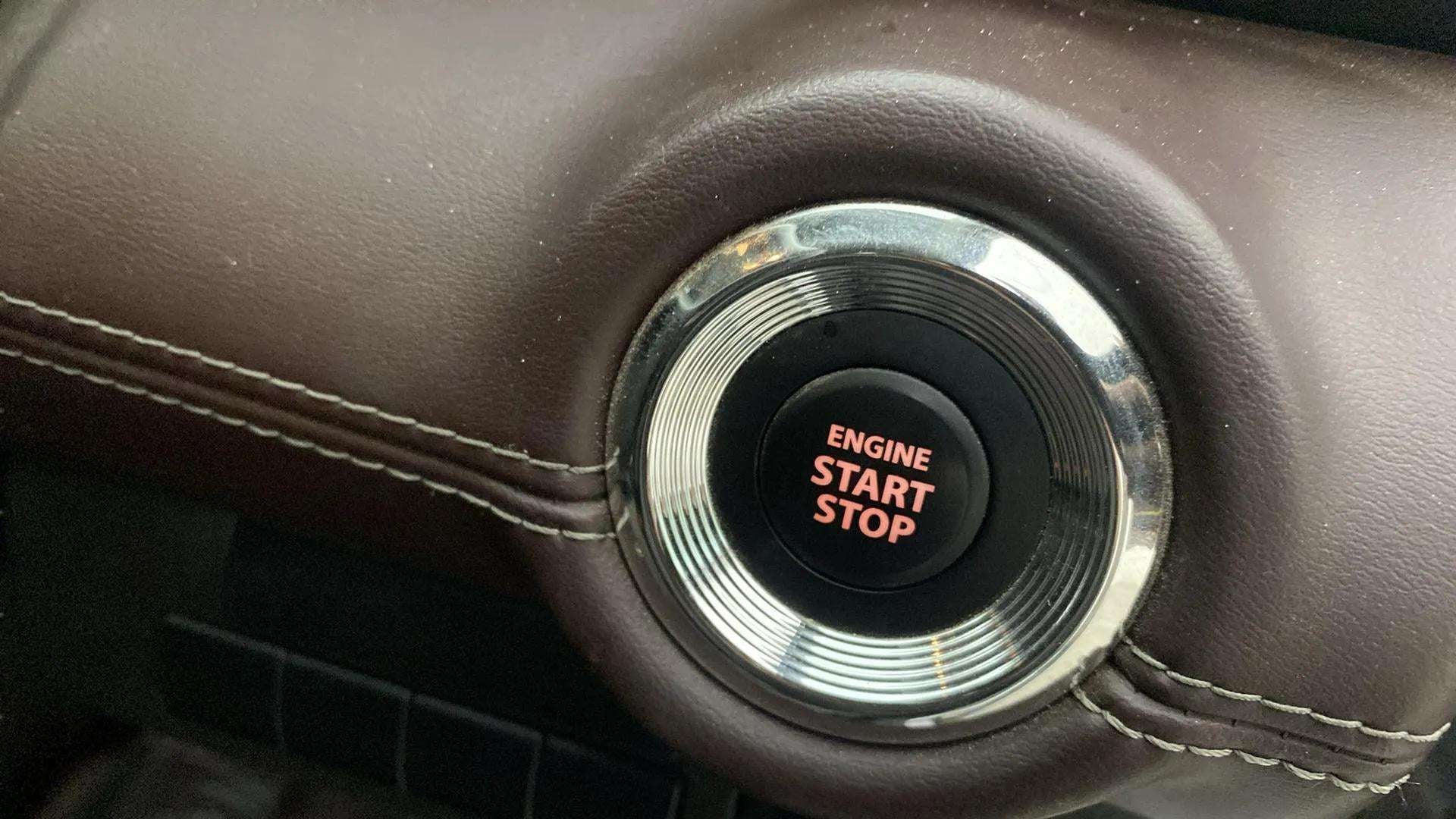 Engine start stop button of a Maruti Suzuki Grand Vitara