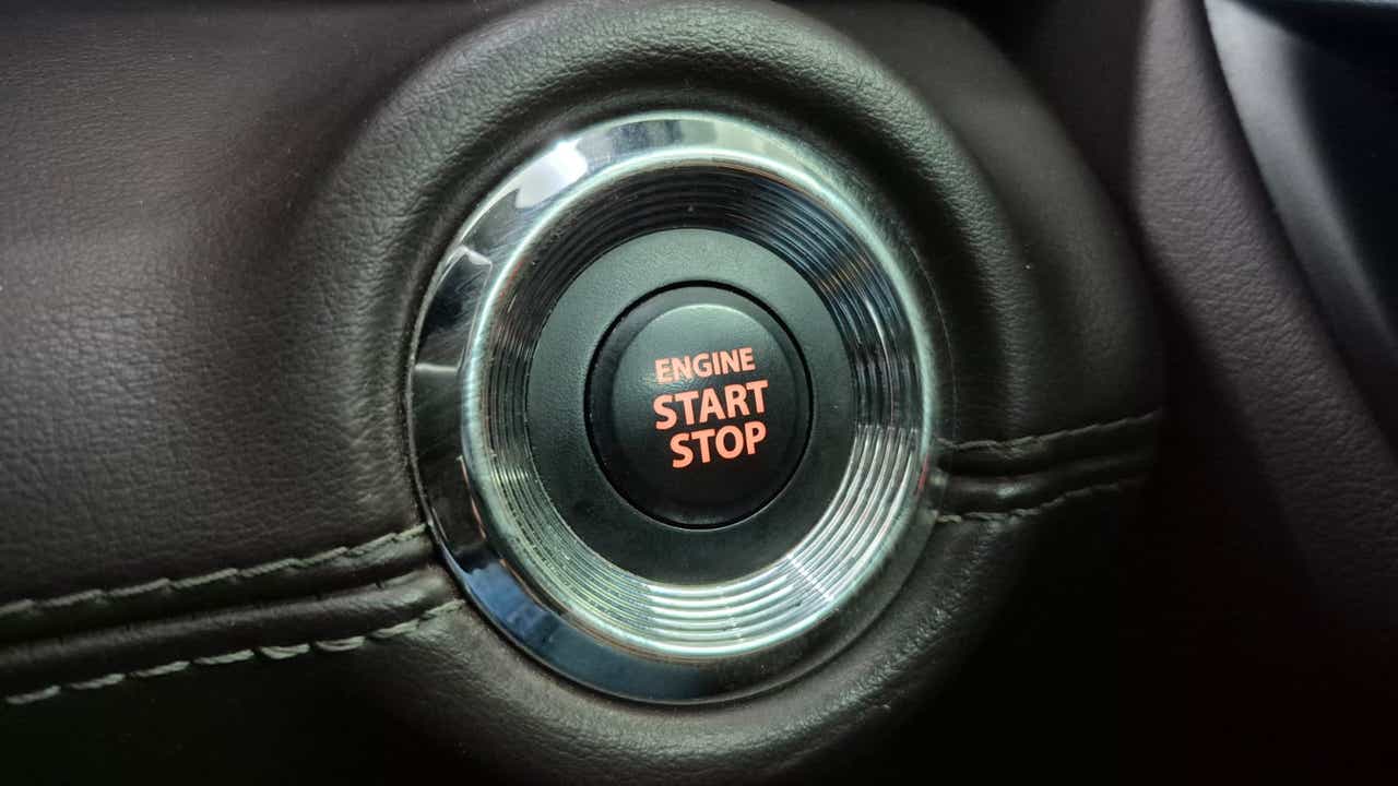 Engine start stop button of a Maruti Suzuki Grand Vitara