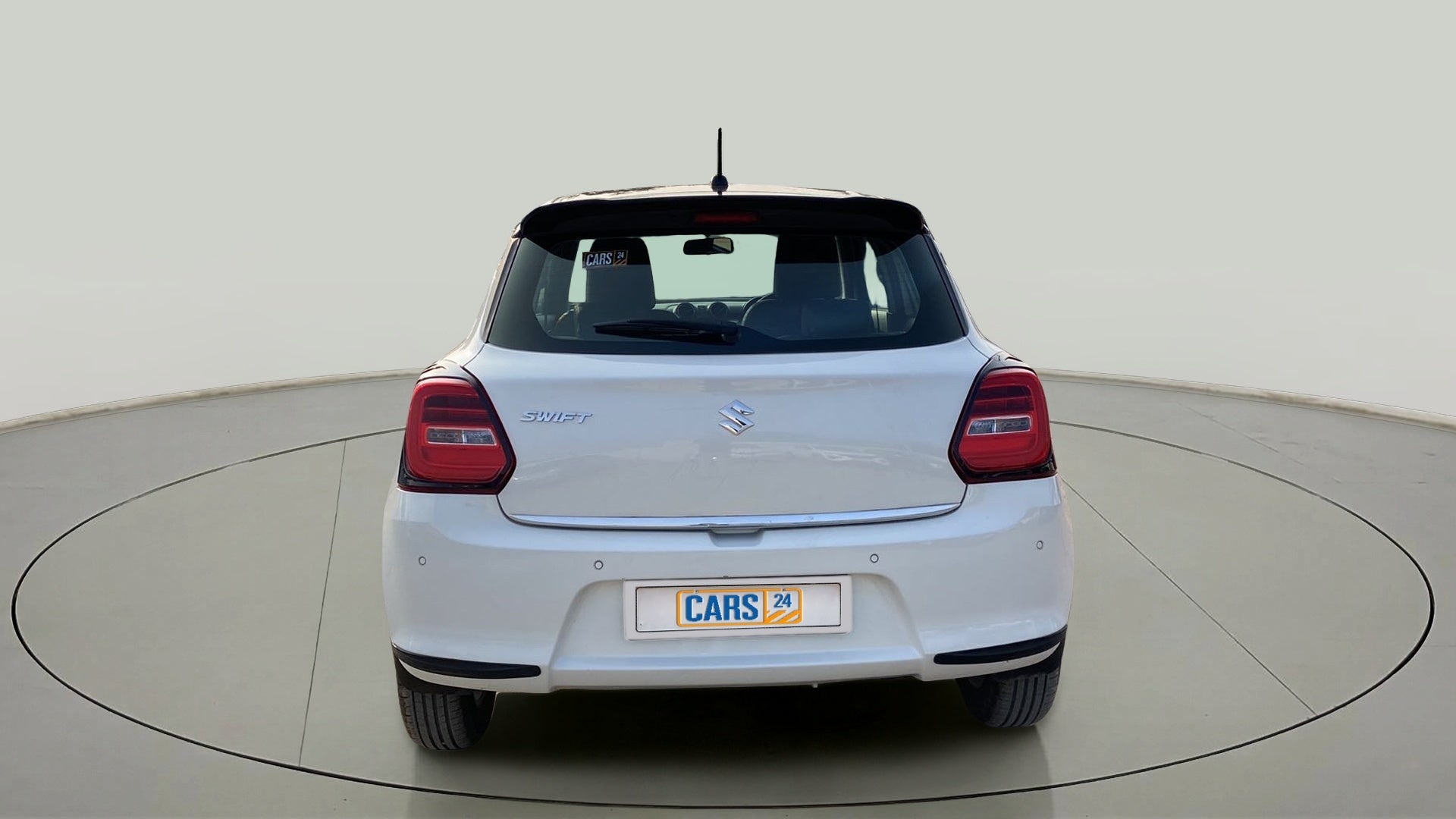 Rear view of a Maruti Suzuki Swift 2021 - 2023