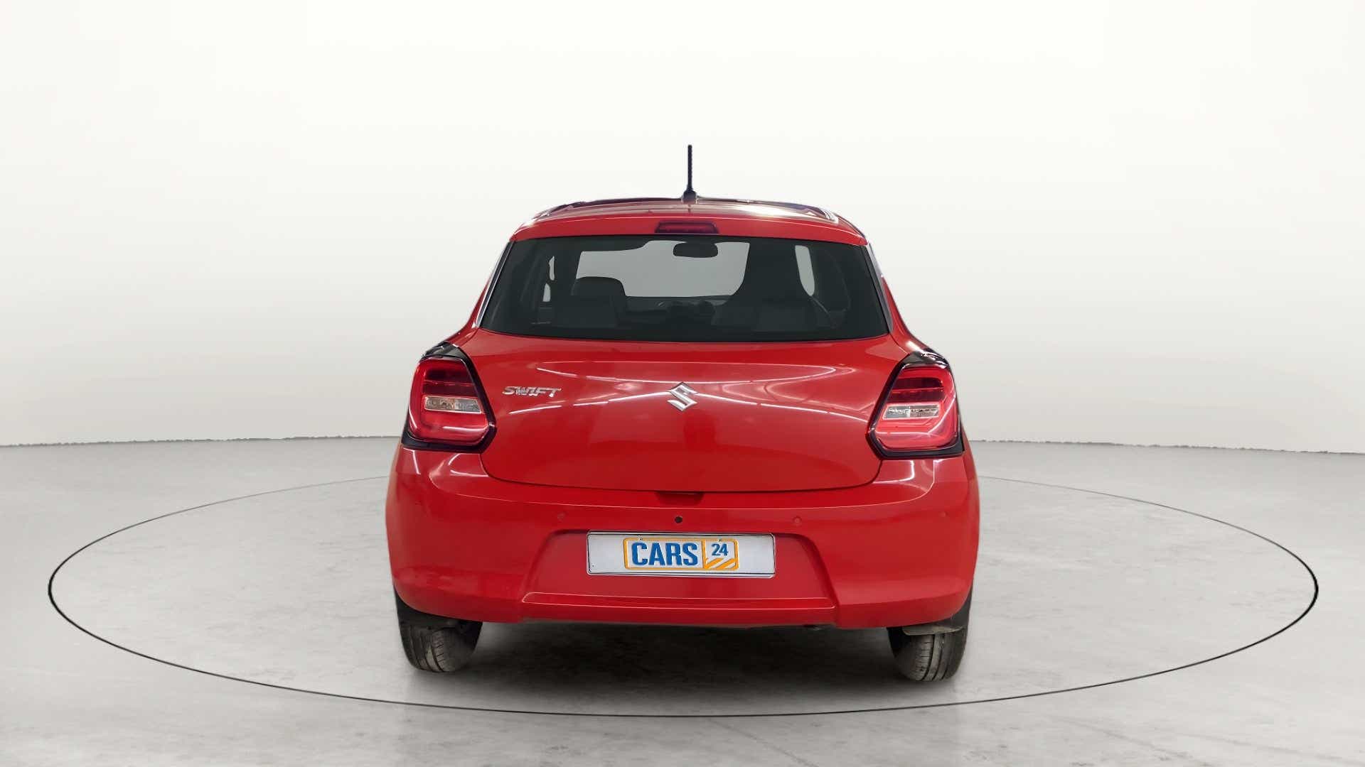 Rear view of a Maruti Suzuki Swift 2021 - 2023