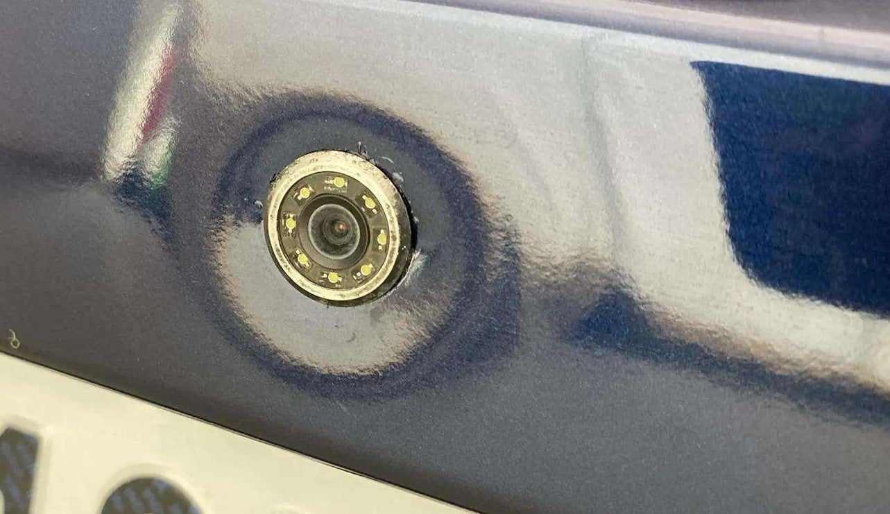 Rear camera close-up of a Maruti Suzuki Swift