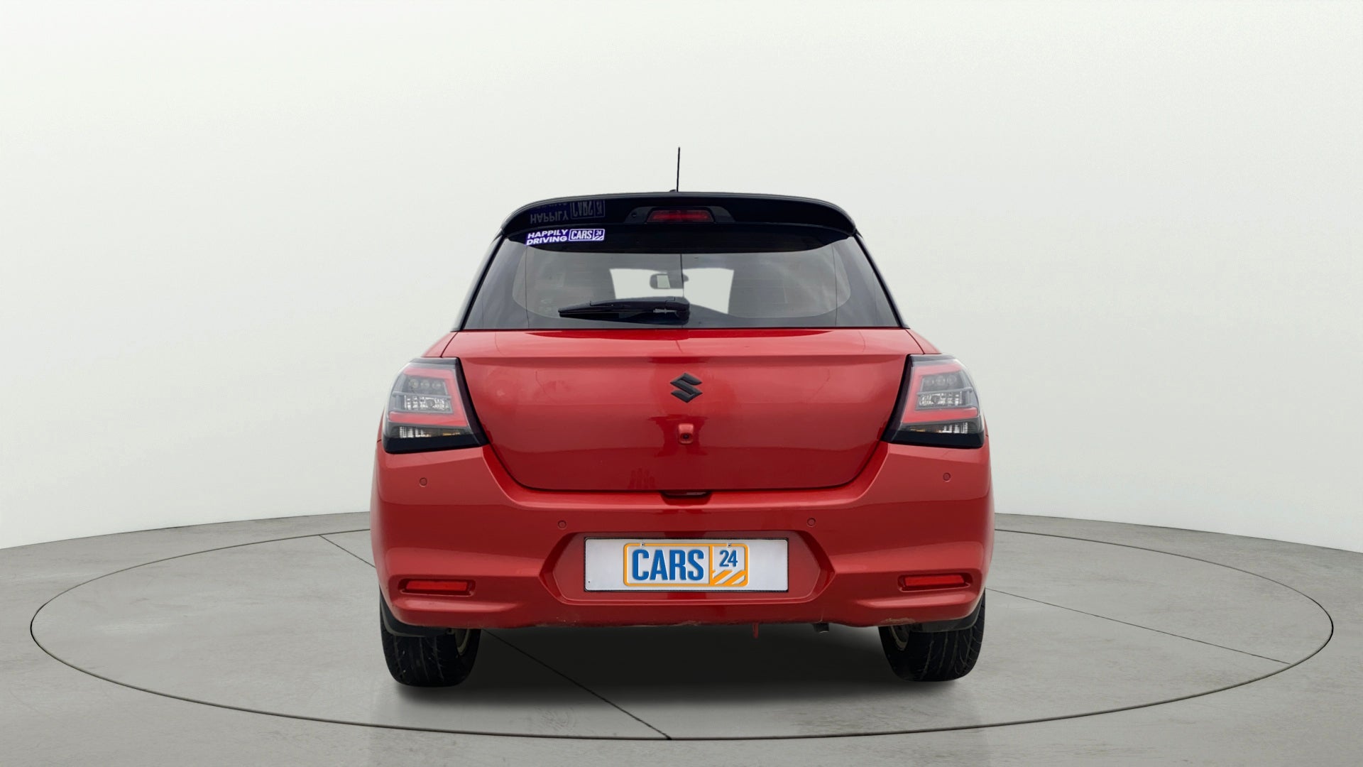 Rear view of a maruti suzuki swift