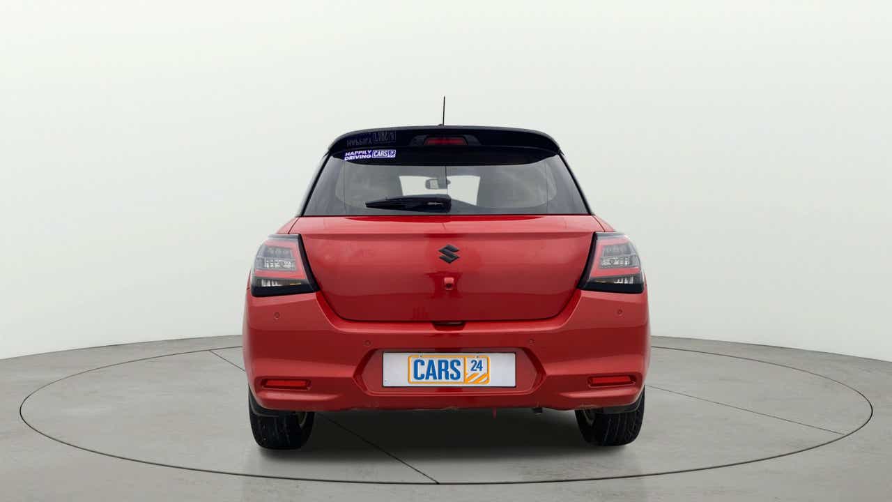 Rear view of a maruti suzuki swift