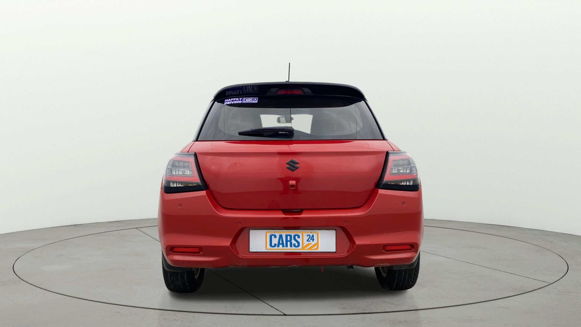 Rear view of a maruti suzuki swift