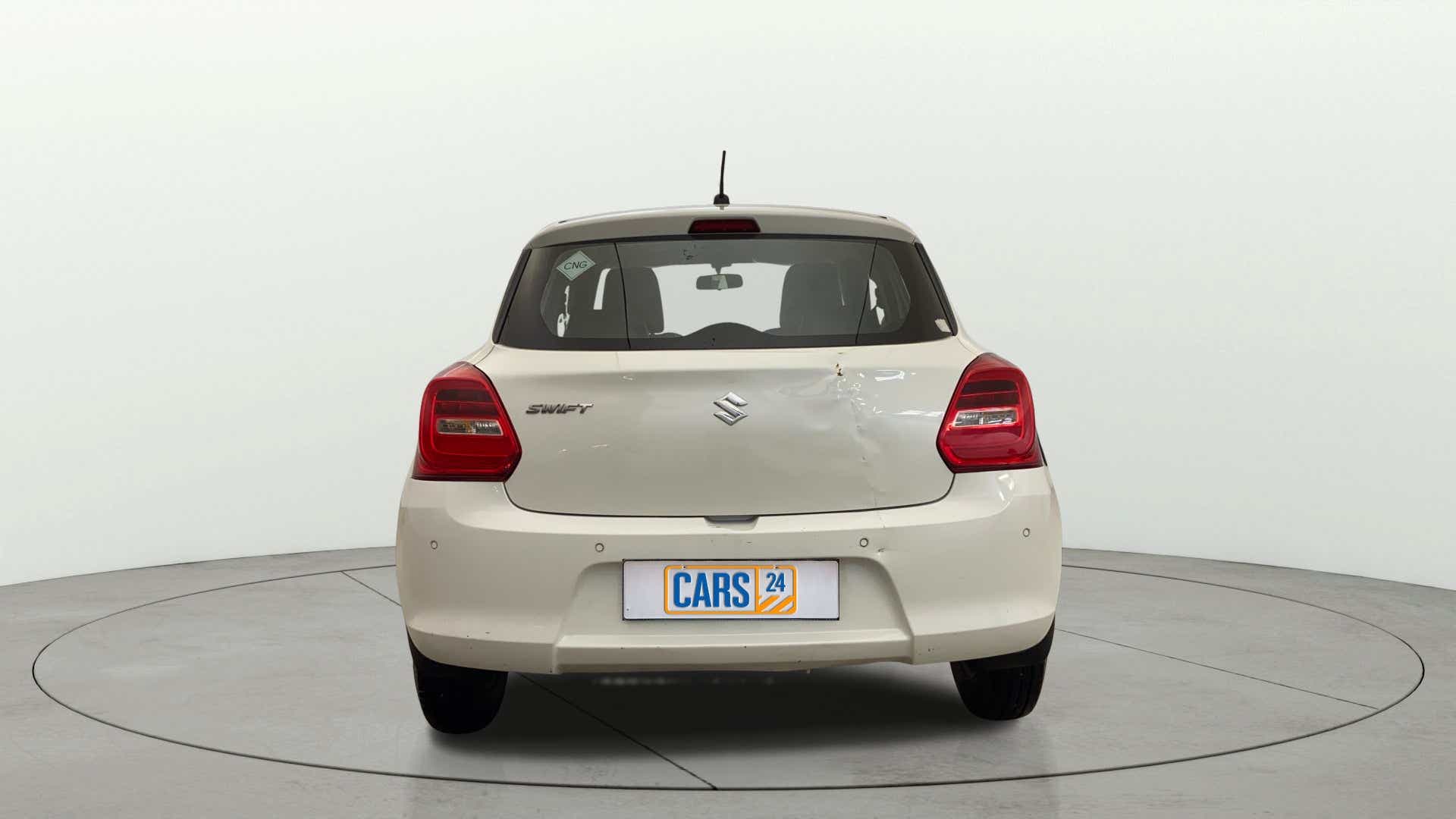 Rear view of a Maruti Suzuki Swift