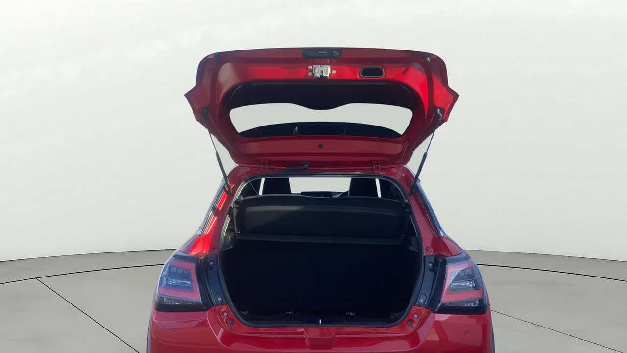 Boot open view of a Maruti Suzuki Swift