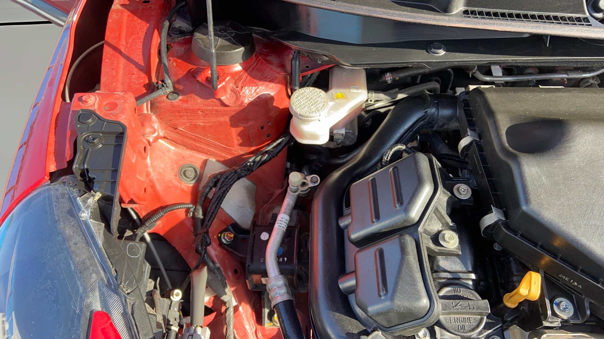 Engine bay view of a Maruti Suzuki Swift