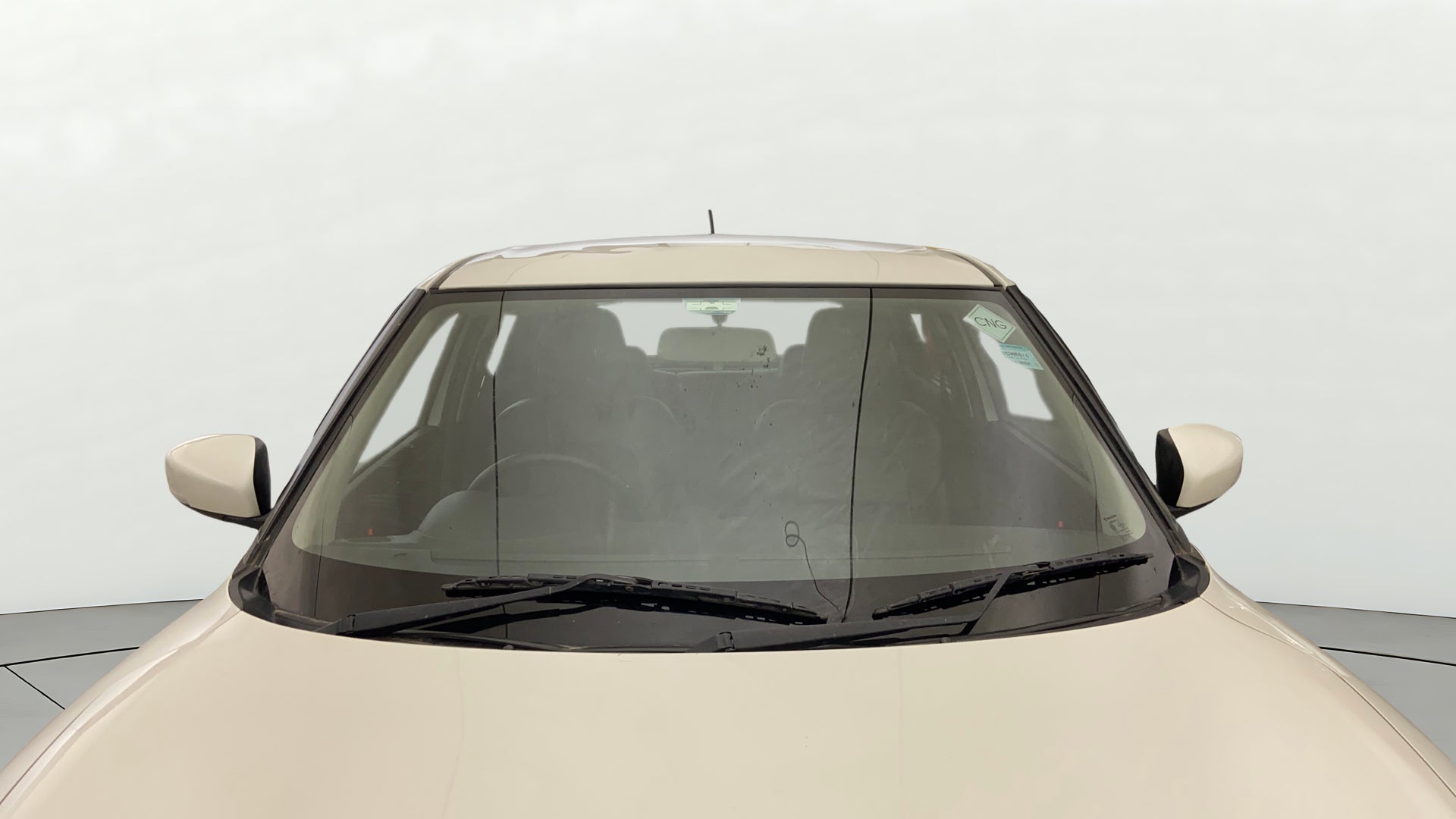 Front windshield view of a Maruti Suzuki Swift