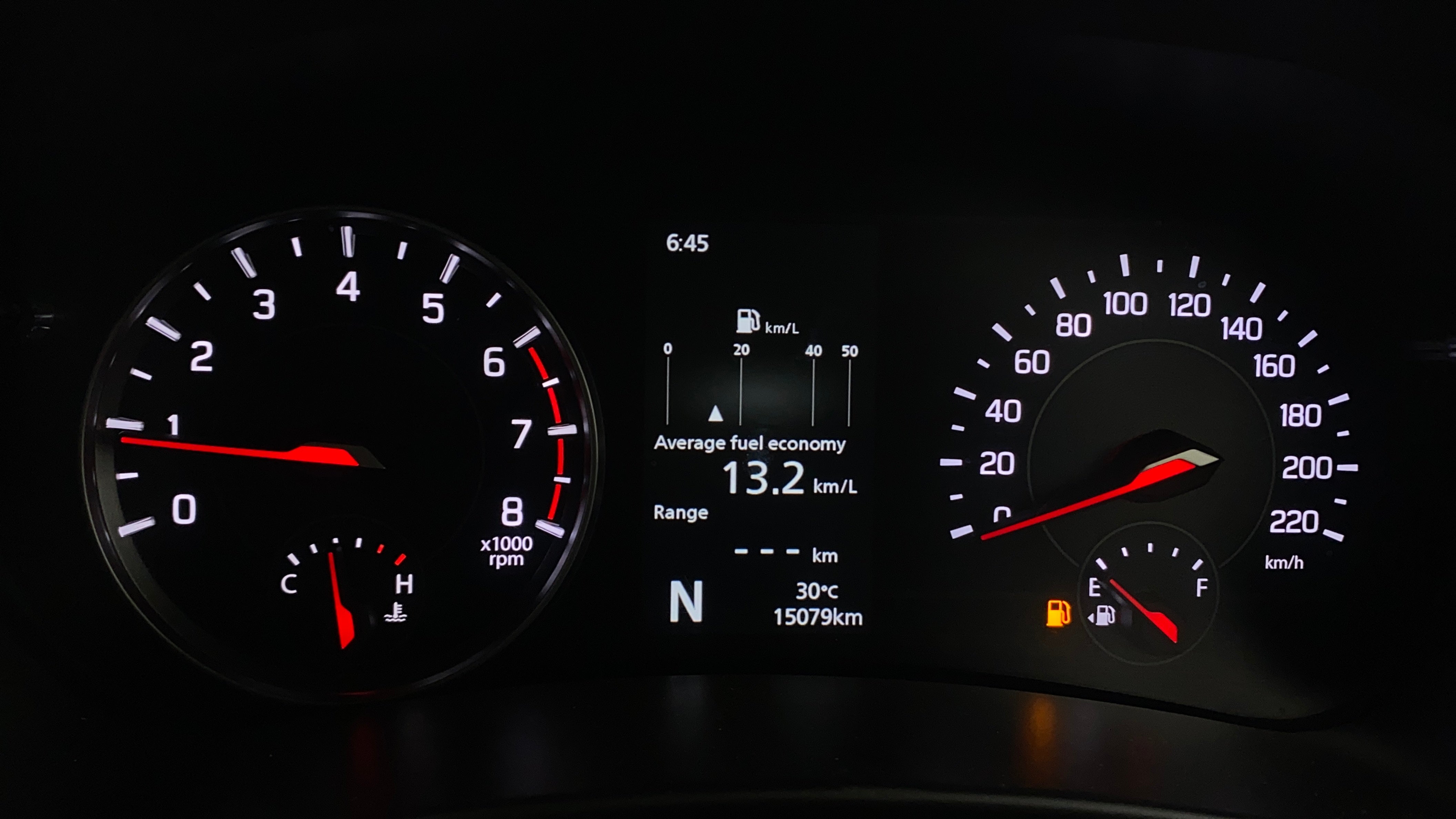 Instrument cluster of a Maruti Suzuki Swift