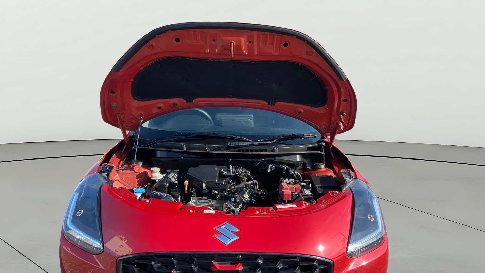 Engine bay view of a Maruti Suzuki Swift