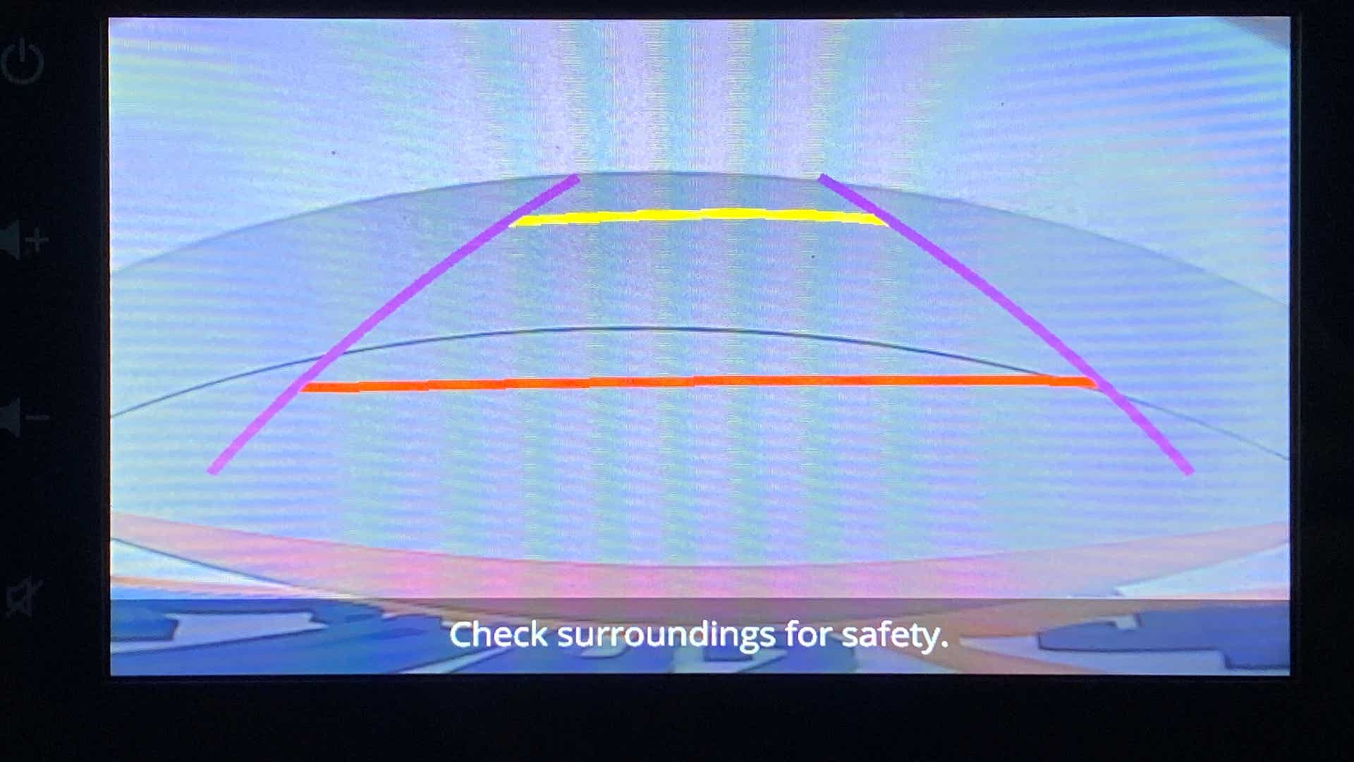 Rear camera display of a Maruti Suzuki Swift 2021 - 2023