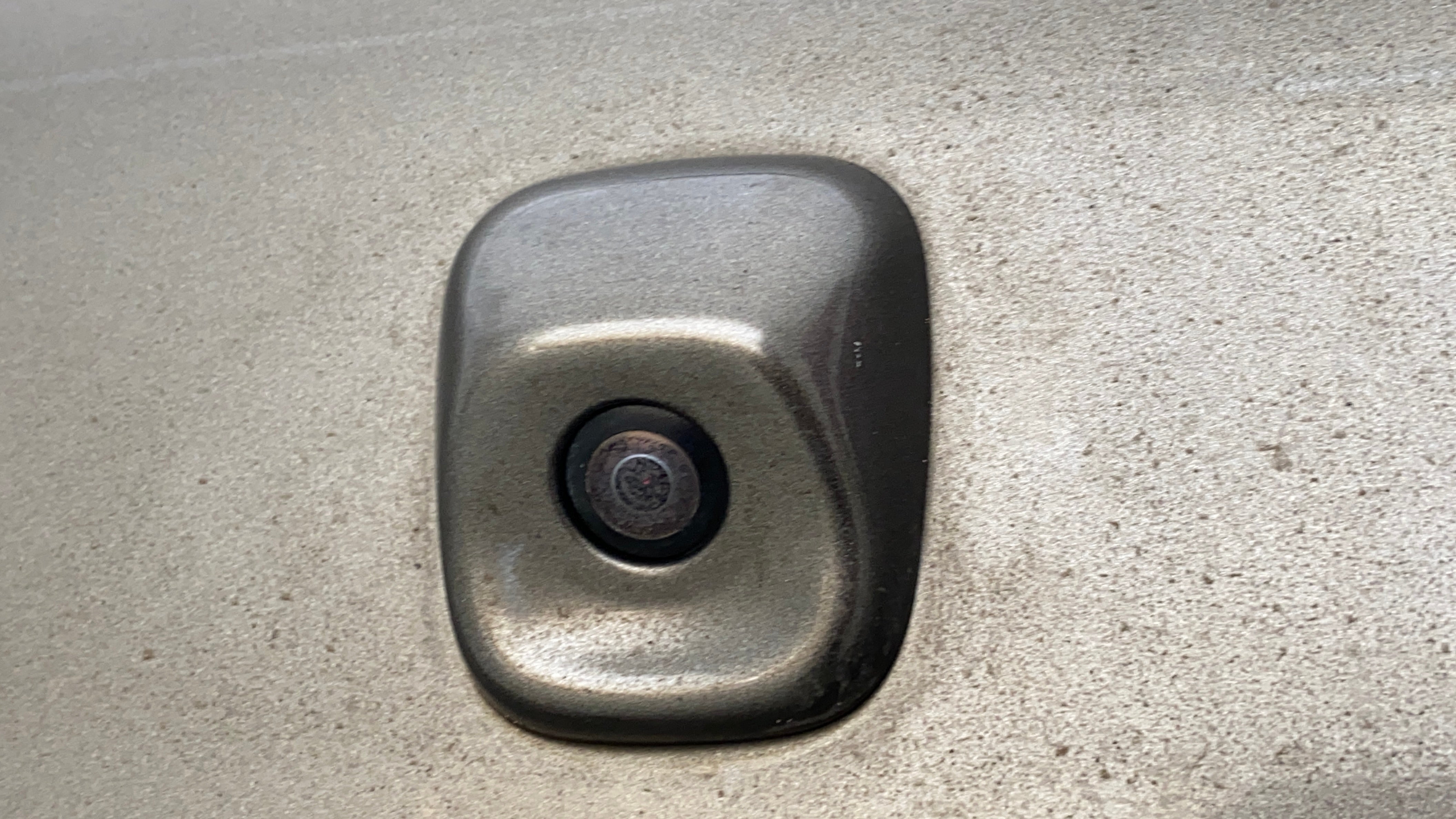 Close-up of a rear view camera on a Maruti Suzuki Swift