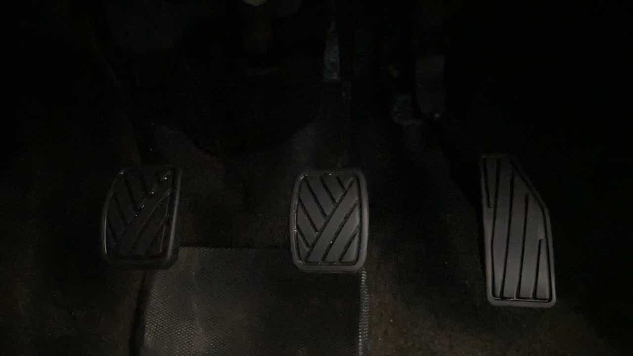 Foot pedal area of a Maruti Suzuki Swift