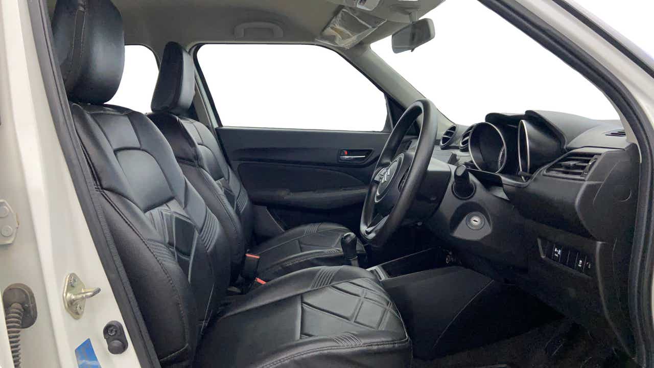 Front interior view of a Maruti Suzuki Swift