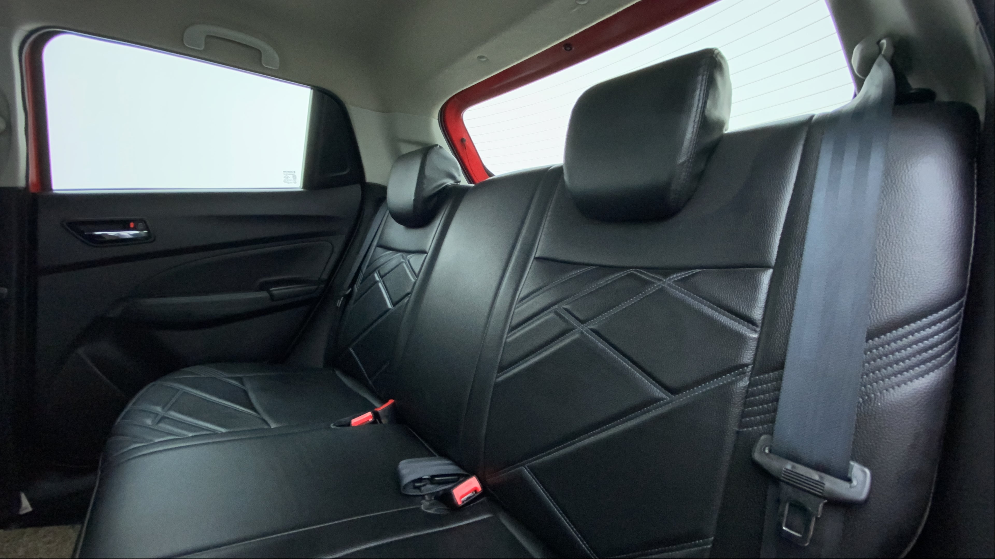 Rear seat view of a Maruti Suzuki Swift 2021 - 2023